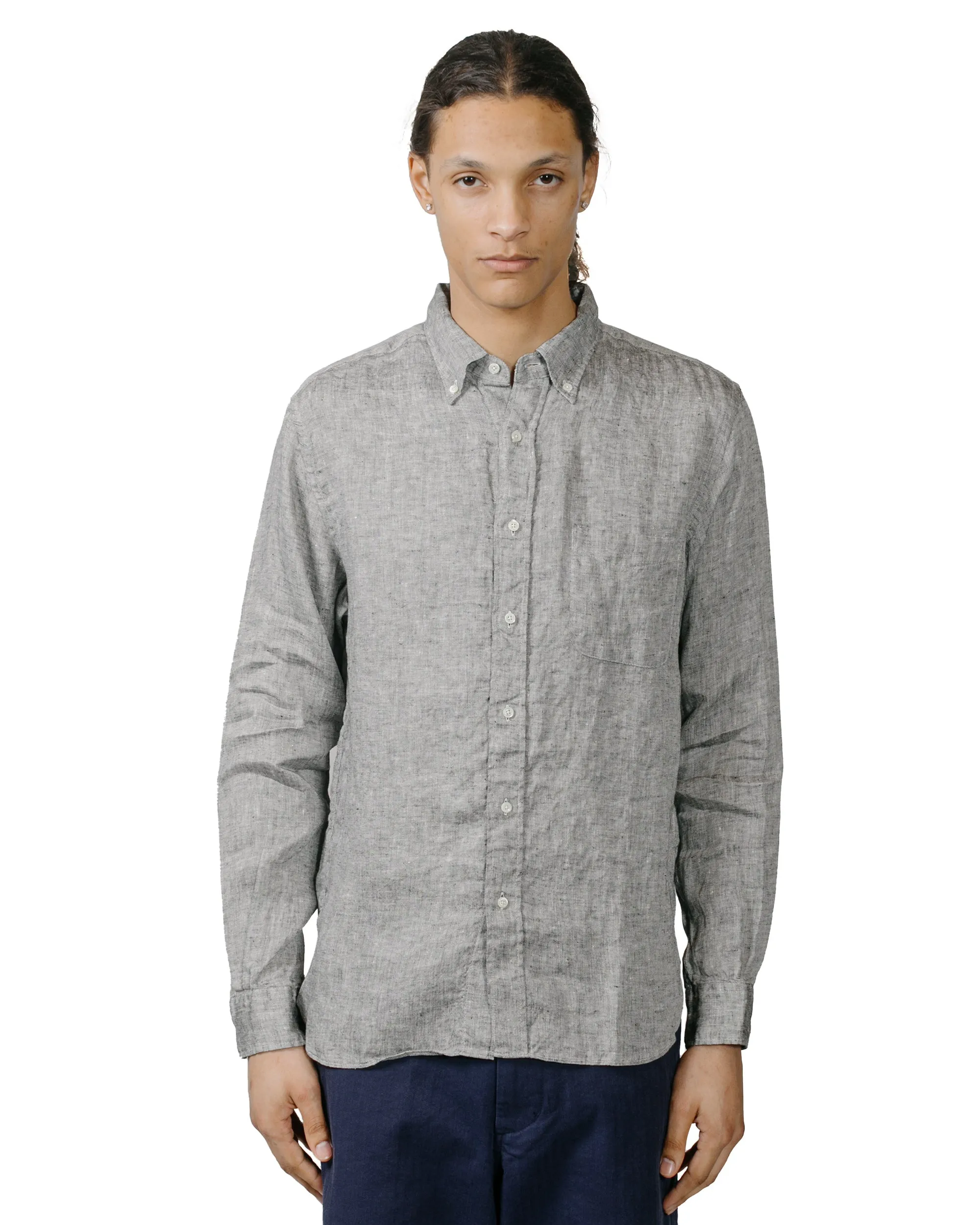 Beams Plus B.D. Linen Oxford Black sold by Lost & Found product image thumbnail 2