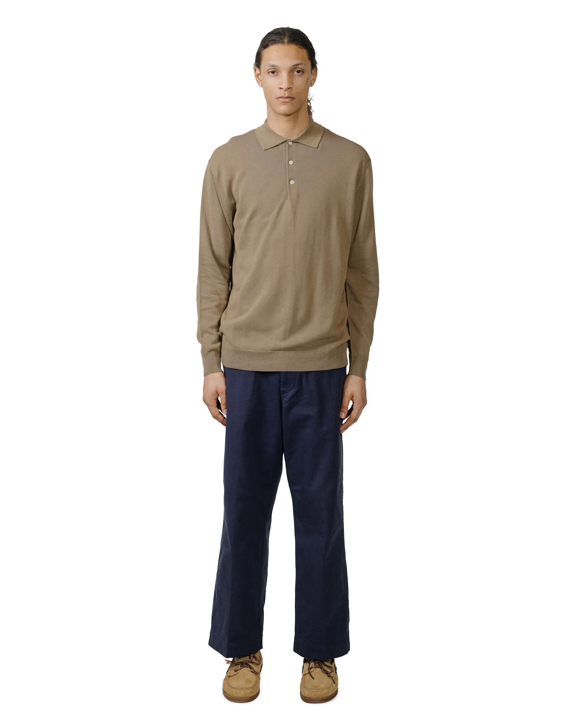 Beams Plus Knit Polo 12G Mocha sold by Lost & Found product image thumbnail 4