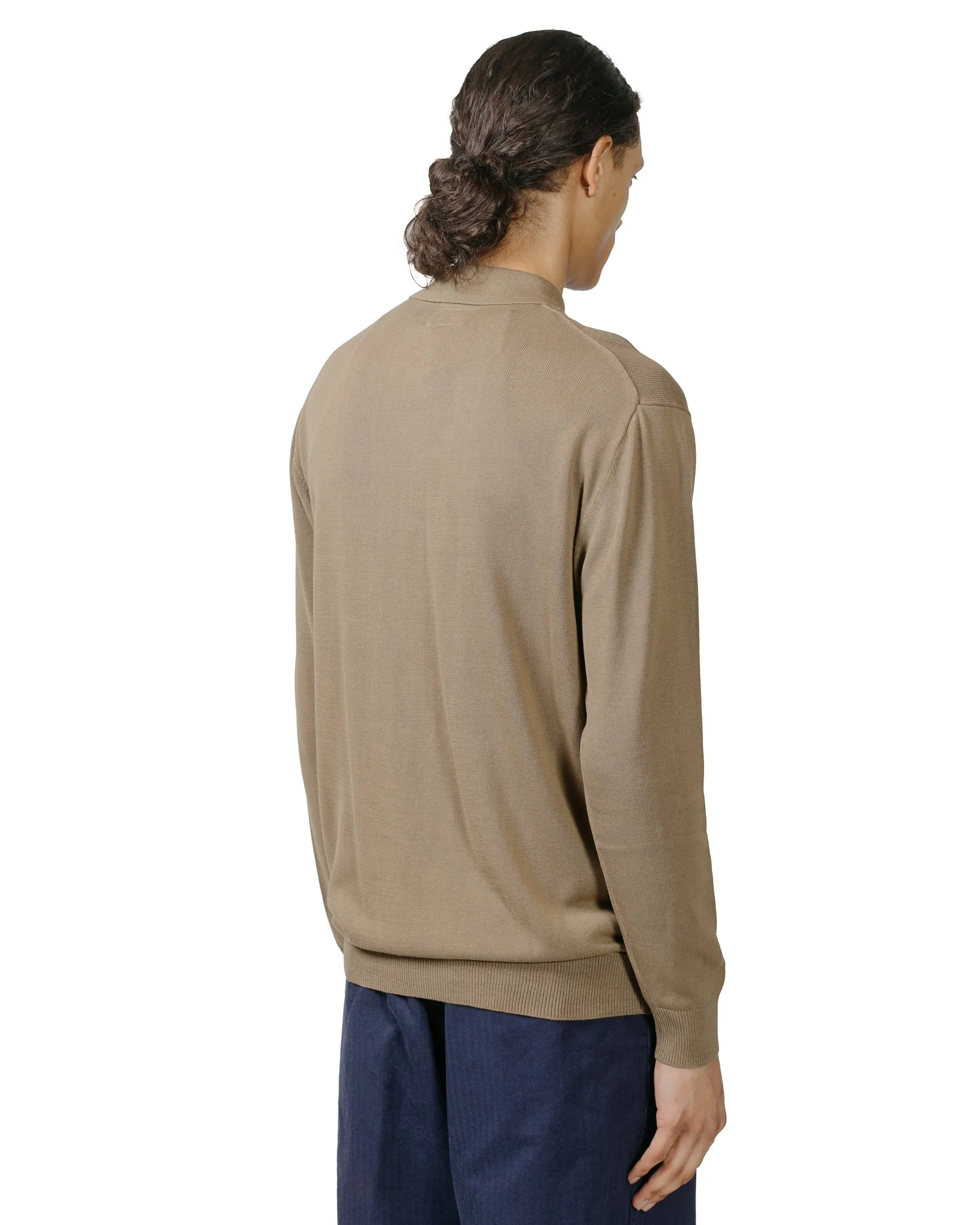 Beams Plus Knit Polo 12G Mocha sold by Lost & Found product image thumbnail 3