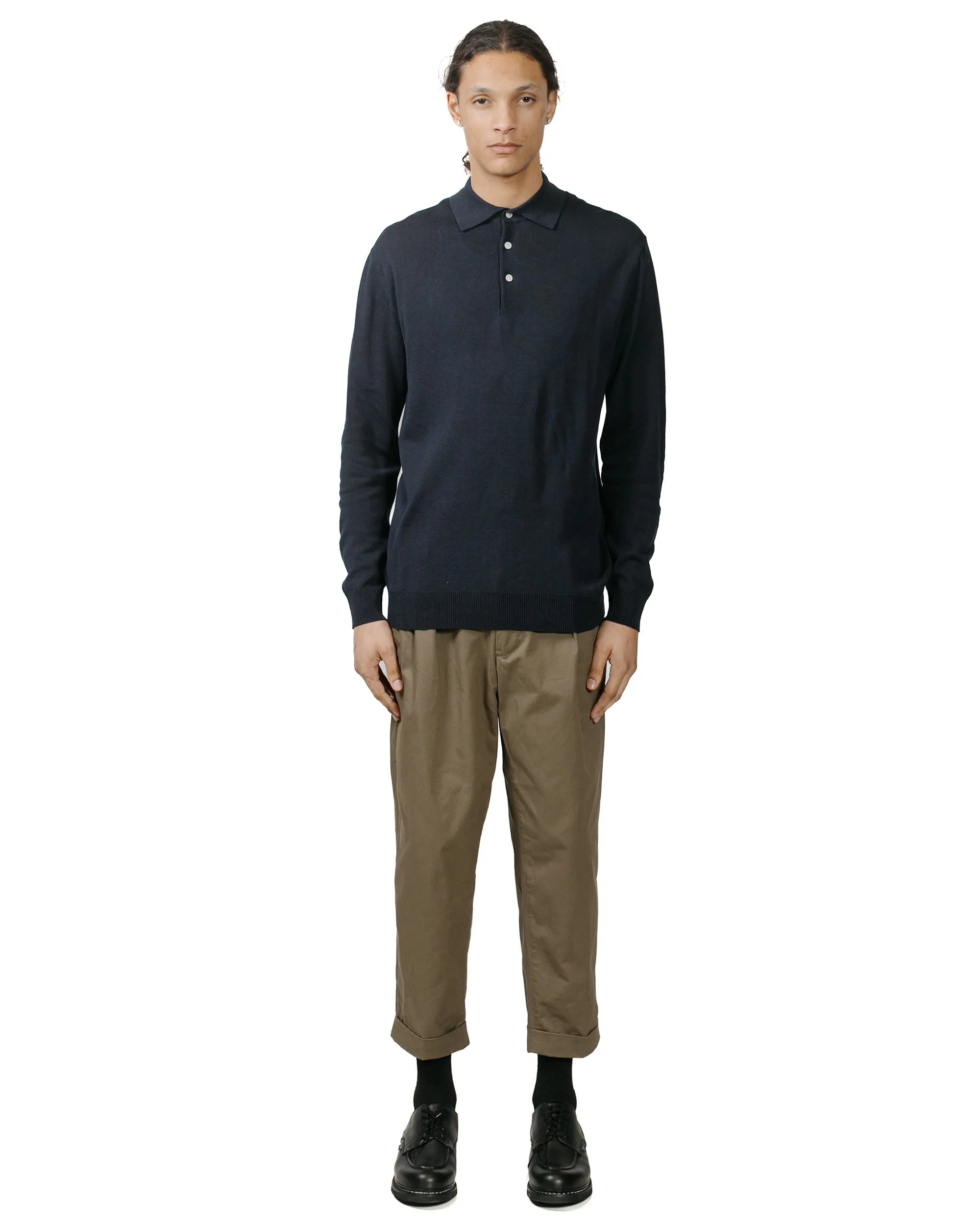 Beams Plus Knit Polo 12G Navy sold by Lost & Found product image thumbnail 4