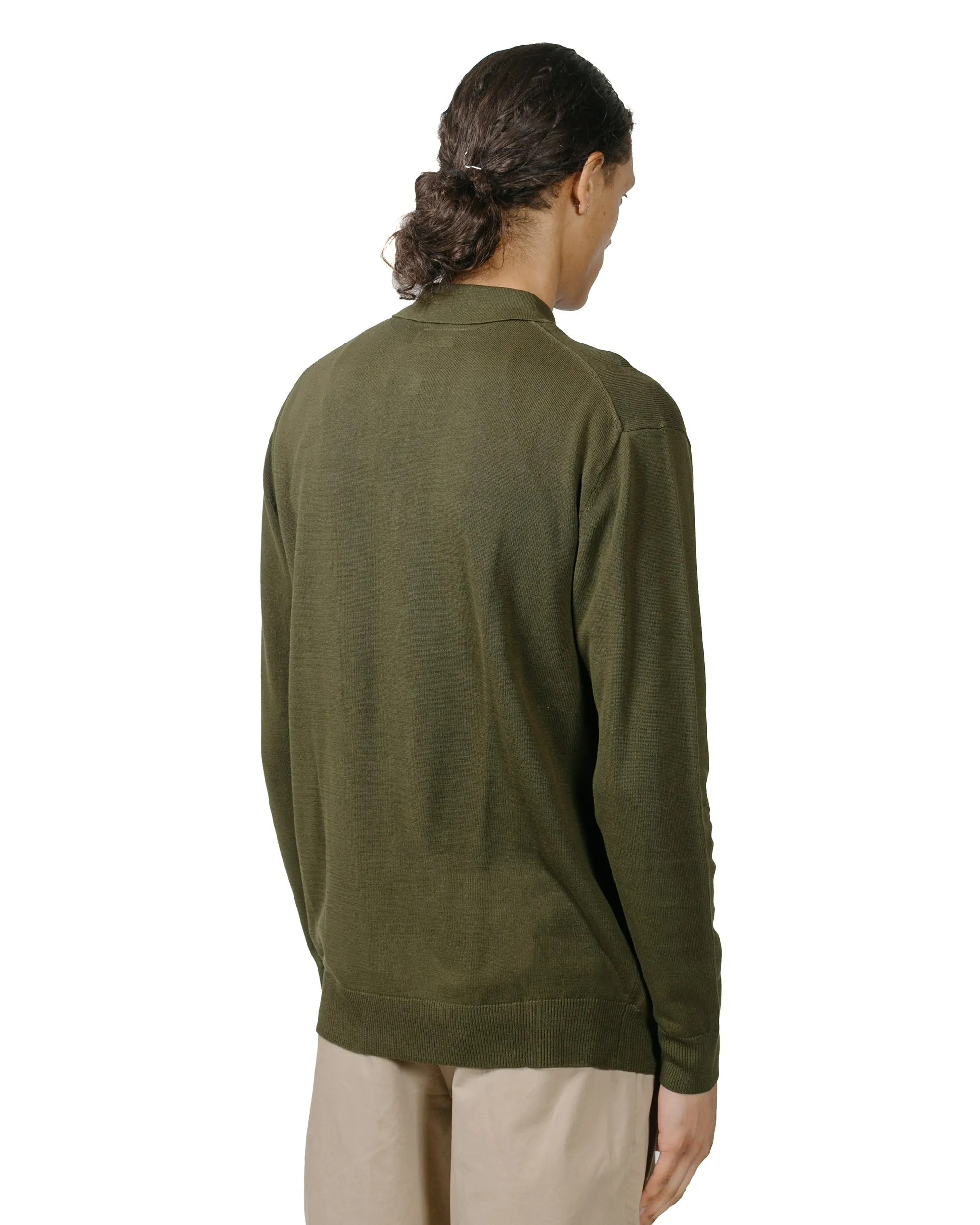 Beams Plus Knit Polo 12G Olive sold by Lost & Found product image thumbnail 3
