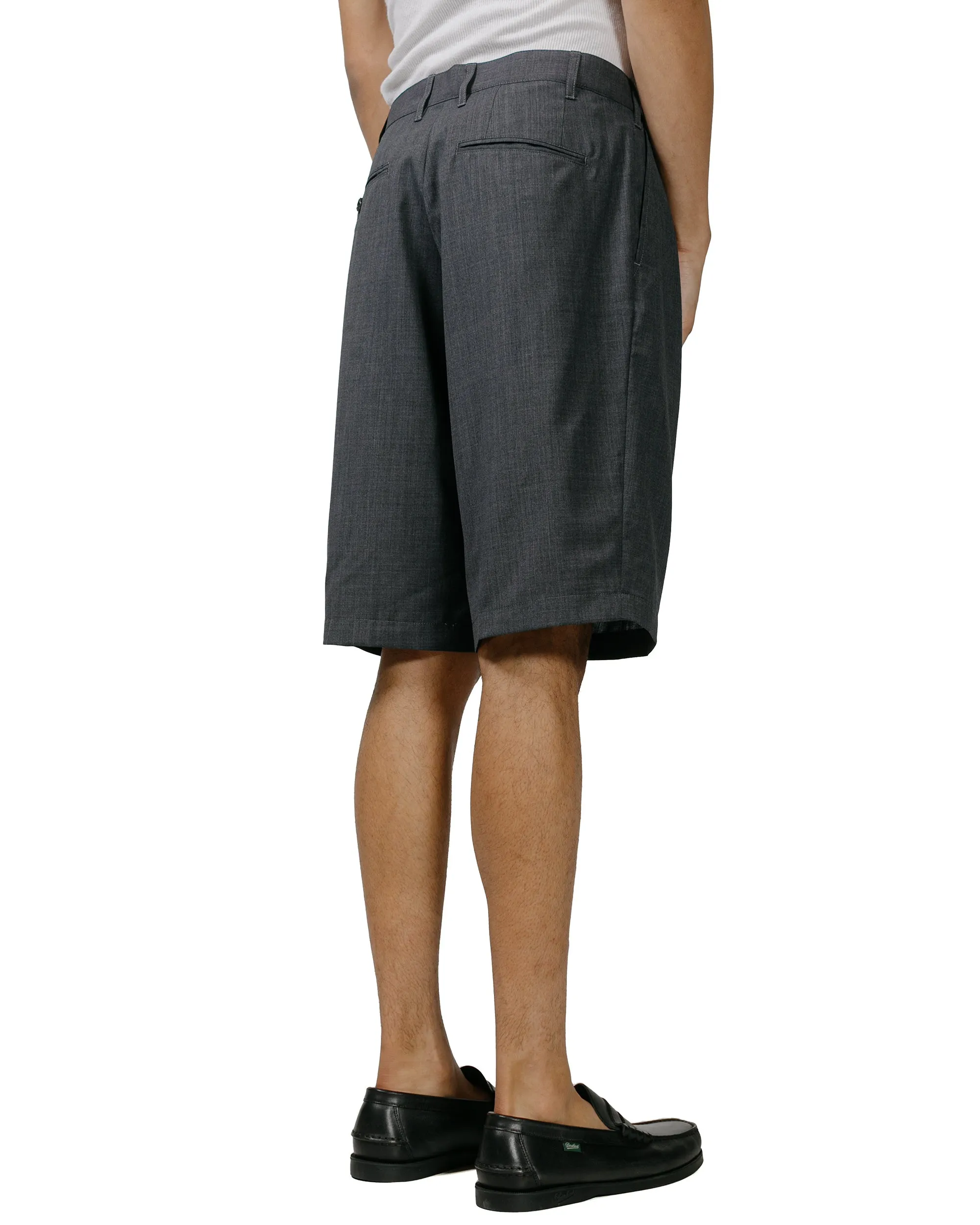 Beams Plus 2Pleats Shorts Wool Tropical Charcoal Grey sold by Lost & Found product image thumbnail 3