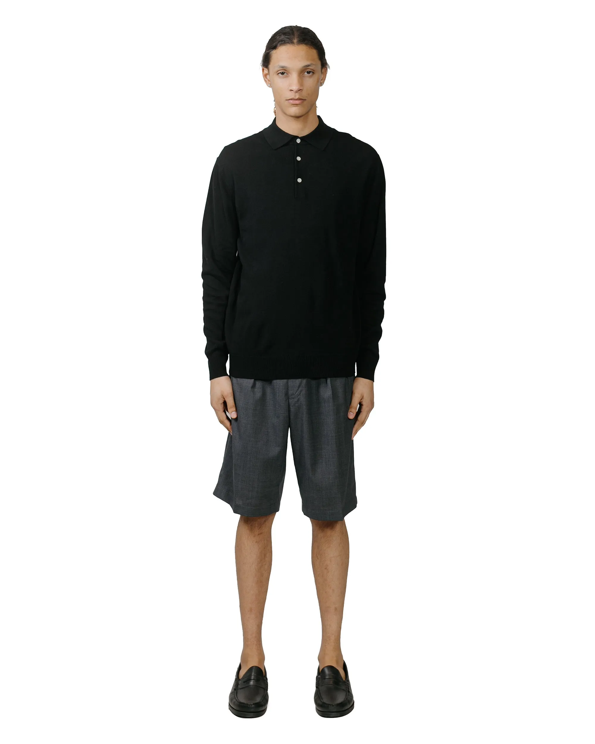 Beams Plus Knit Polo 12G Black sold by Lost & Found product image thumbnail 4