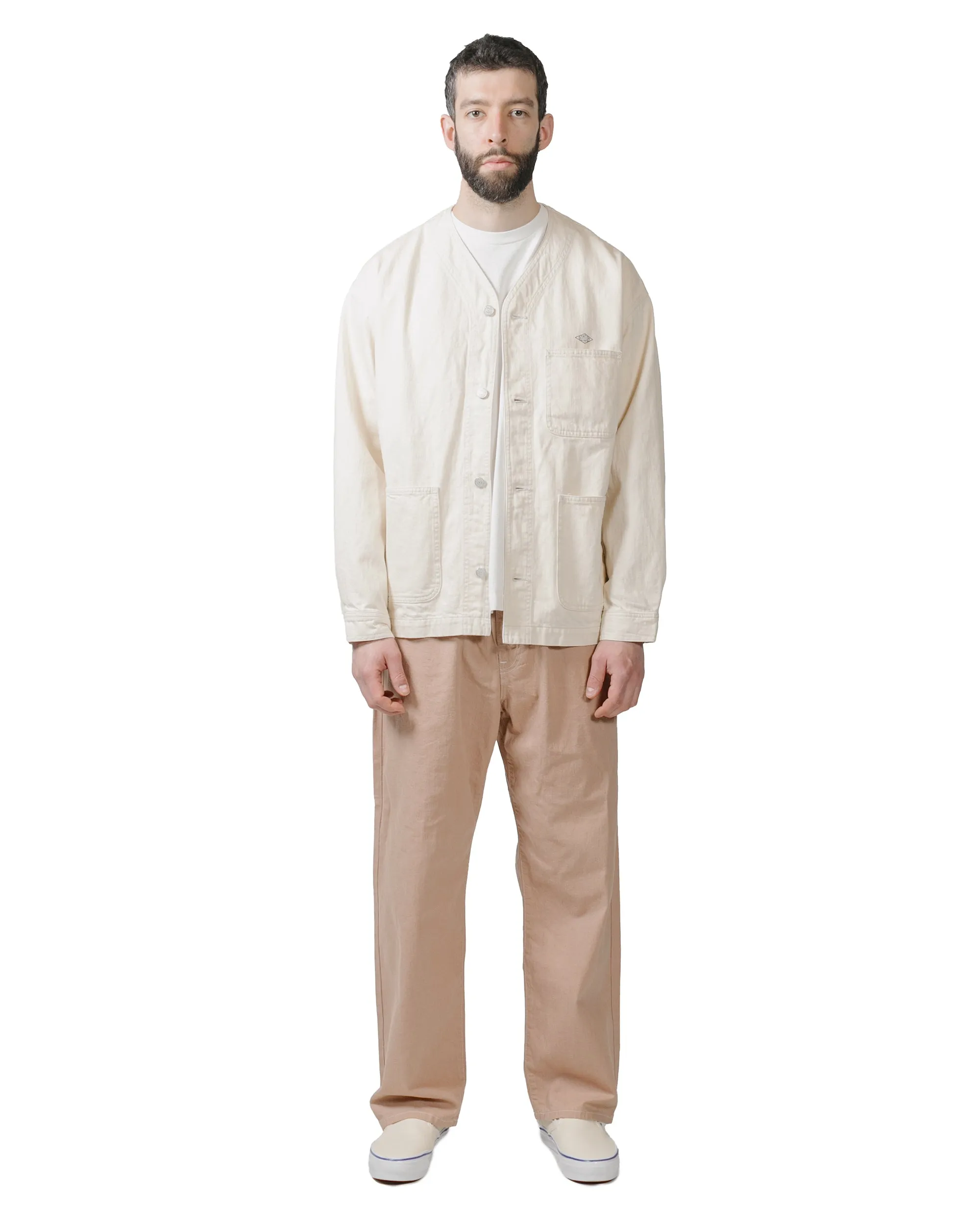 Danton Colour Denim Belted Easy Pant Salmon Pink sold by Lost & Found product image thumbnail 4