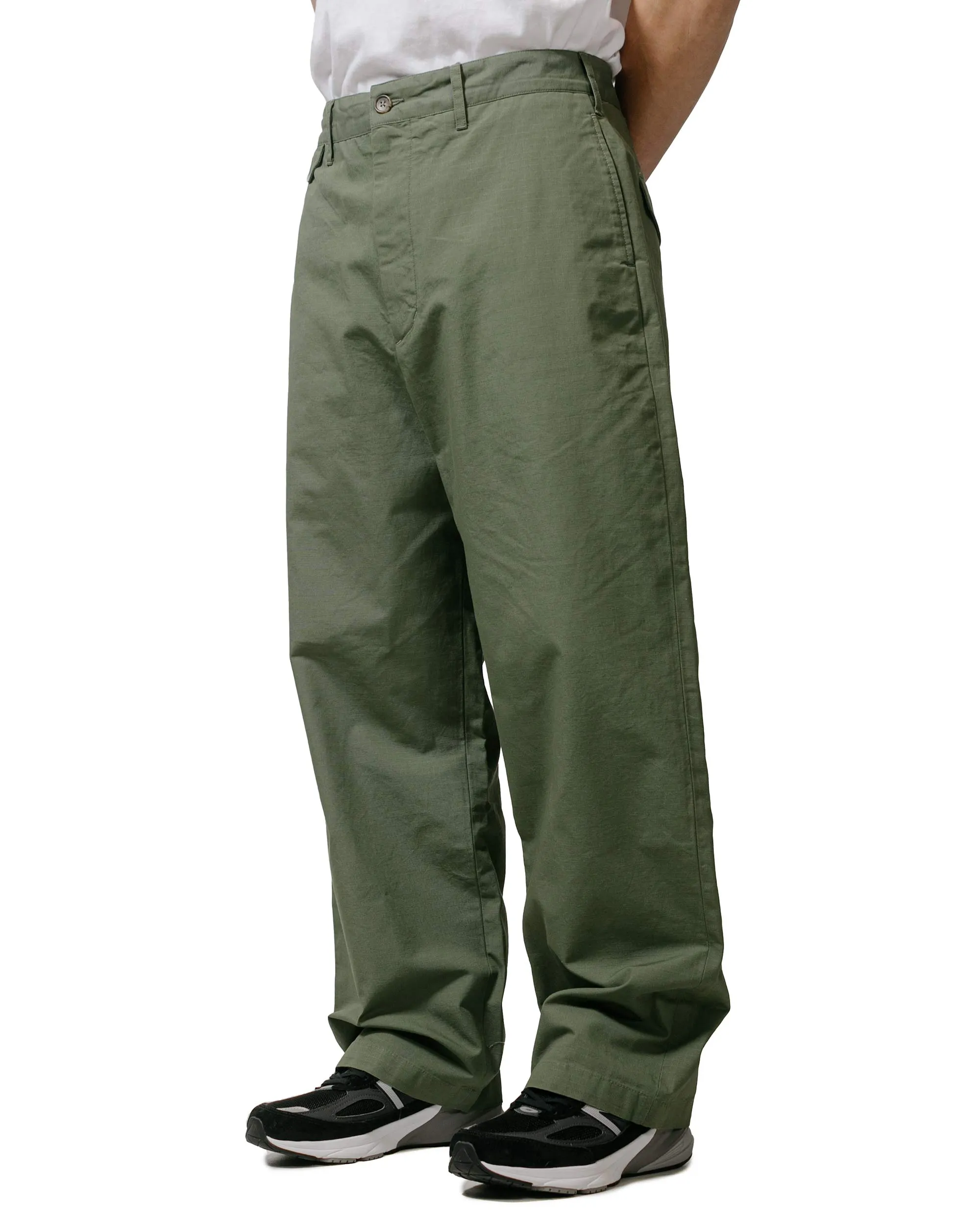 Engineered Garments Officer Pant Olive Cotton Ripstop sold by Lost & Found product image thumbnail 2