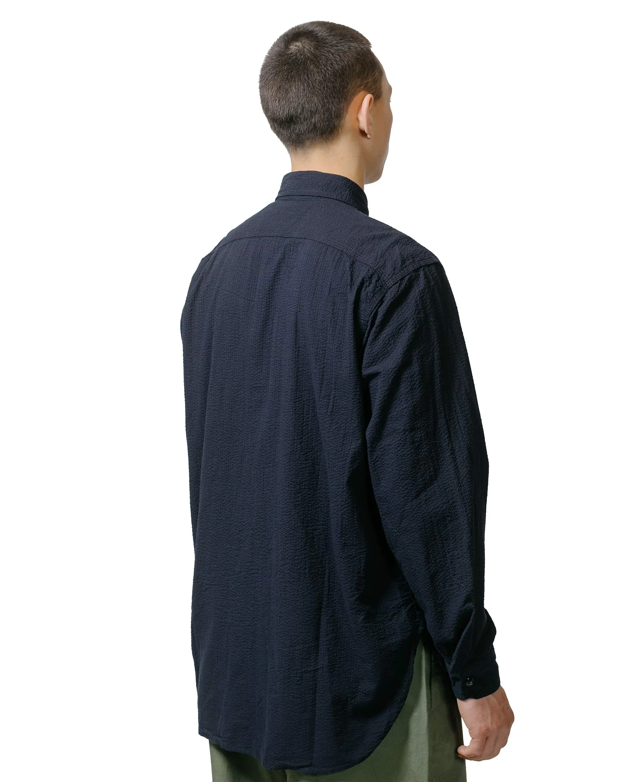 Engineered Garments Work Shirt Dark Navy Tone & Tone Seersucker sold by Lost & Found product image thumbnail 3
