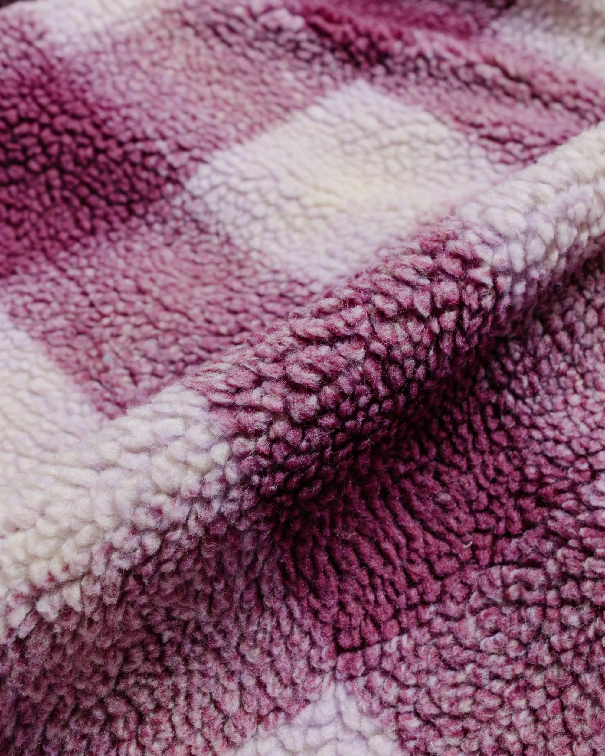 Stüssy Zip Sherpa Shadow Plaid Berry sold by Lost & Found product image thumbnail 2