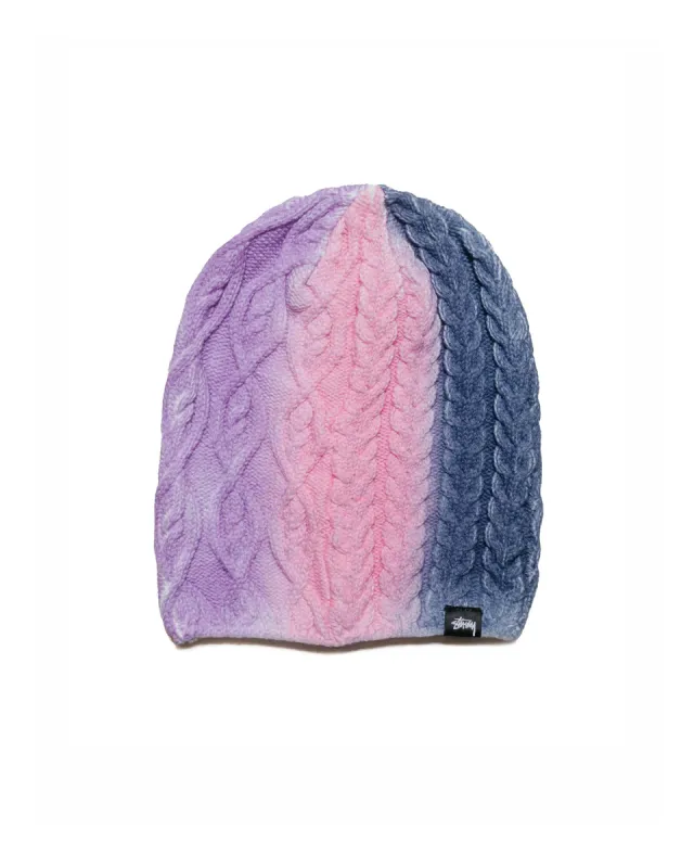 Stüssy Spray Multi Knit Beanie Purple Multi sold by Lost & Found