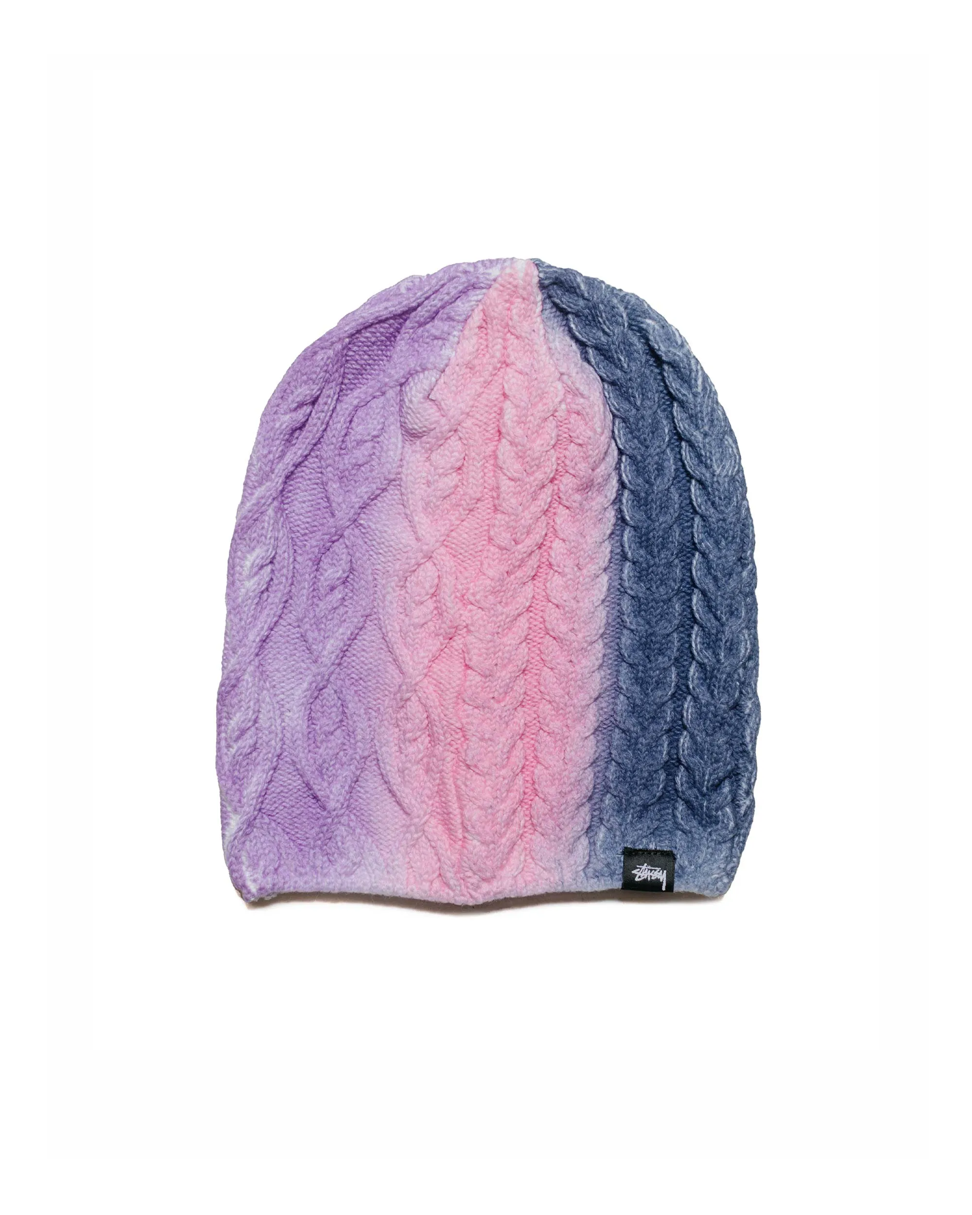 Stüssy Spray Multi Knit Beanie Purple Multi sold by Lost & Found