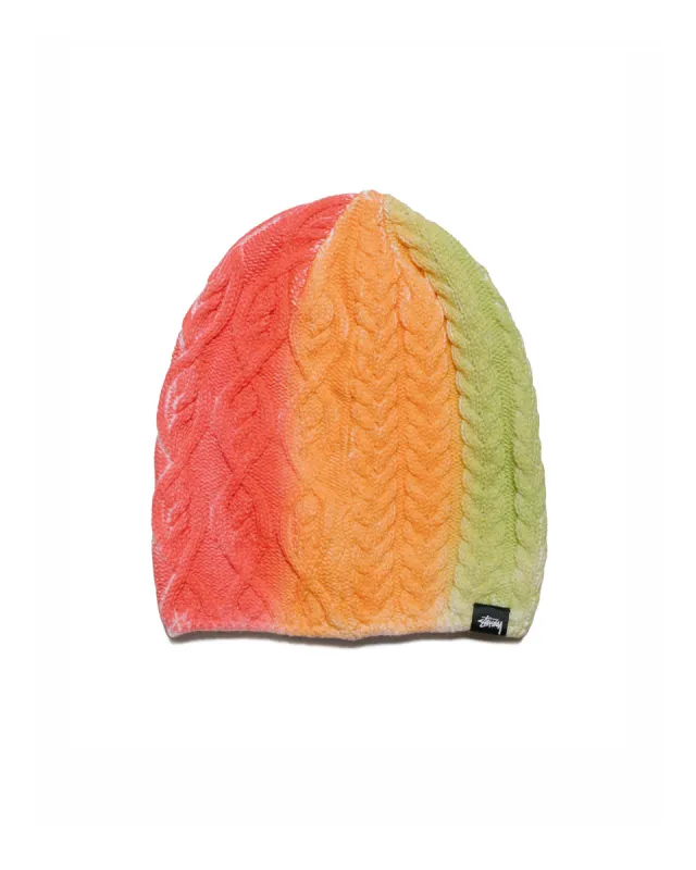 Stüssy Spray Multi Knit Beanie Orange Multi sold by Lost & Found