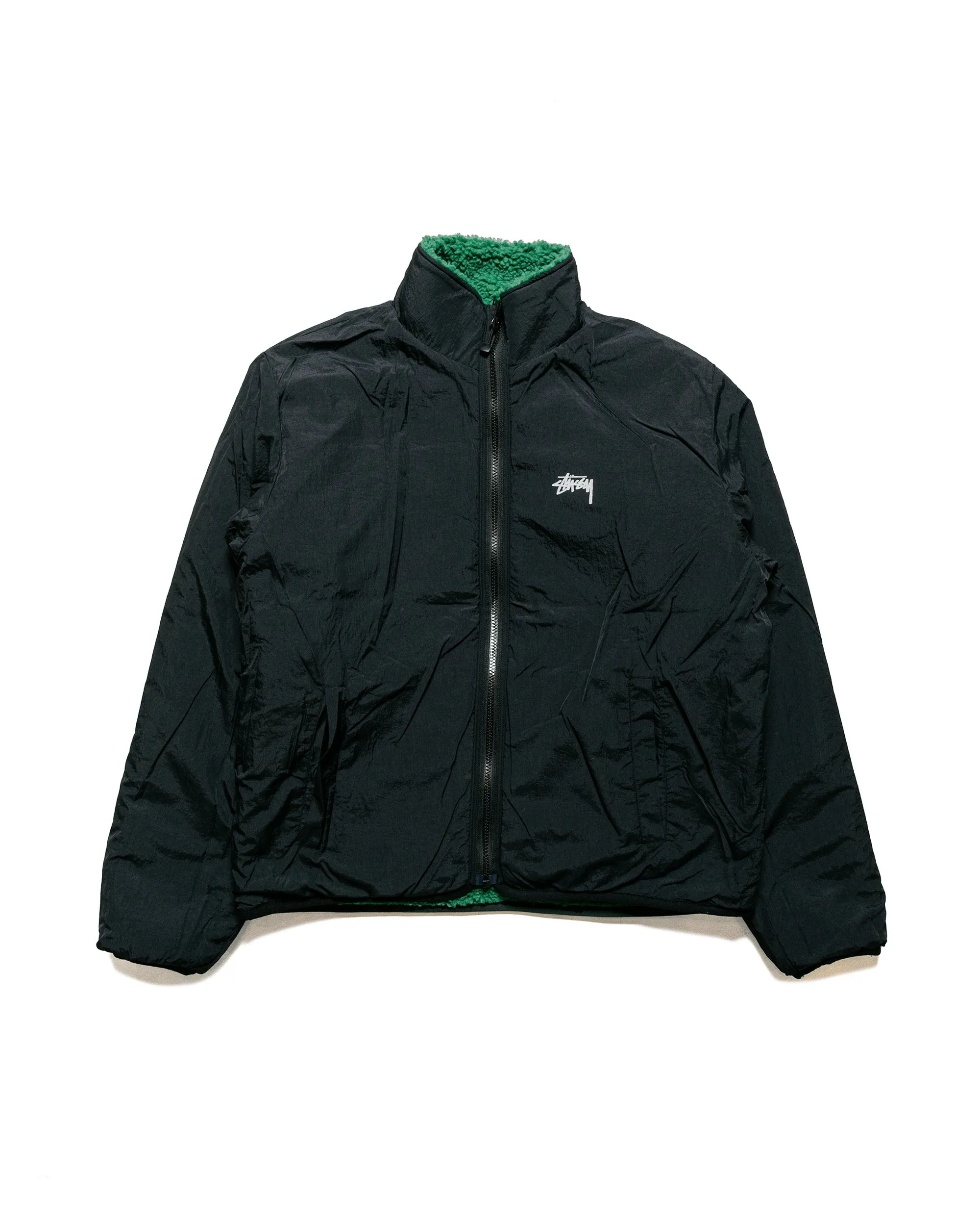 Stüssy Sherpa Reversible Jacket Green sold by Lost & Found product image thumbnail 2