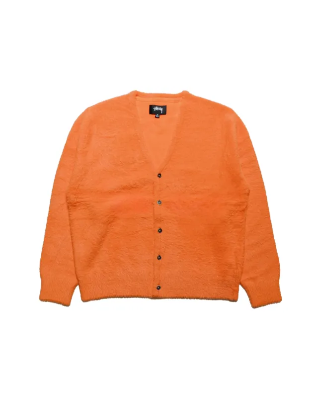 Stüssy Shaggy Cardigan Red Orange sold by Lost & Found