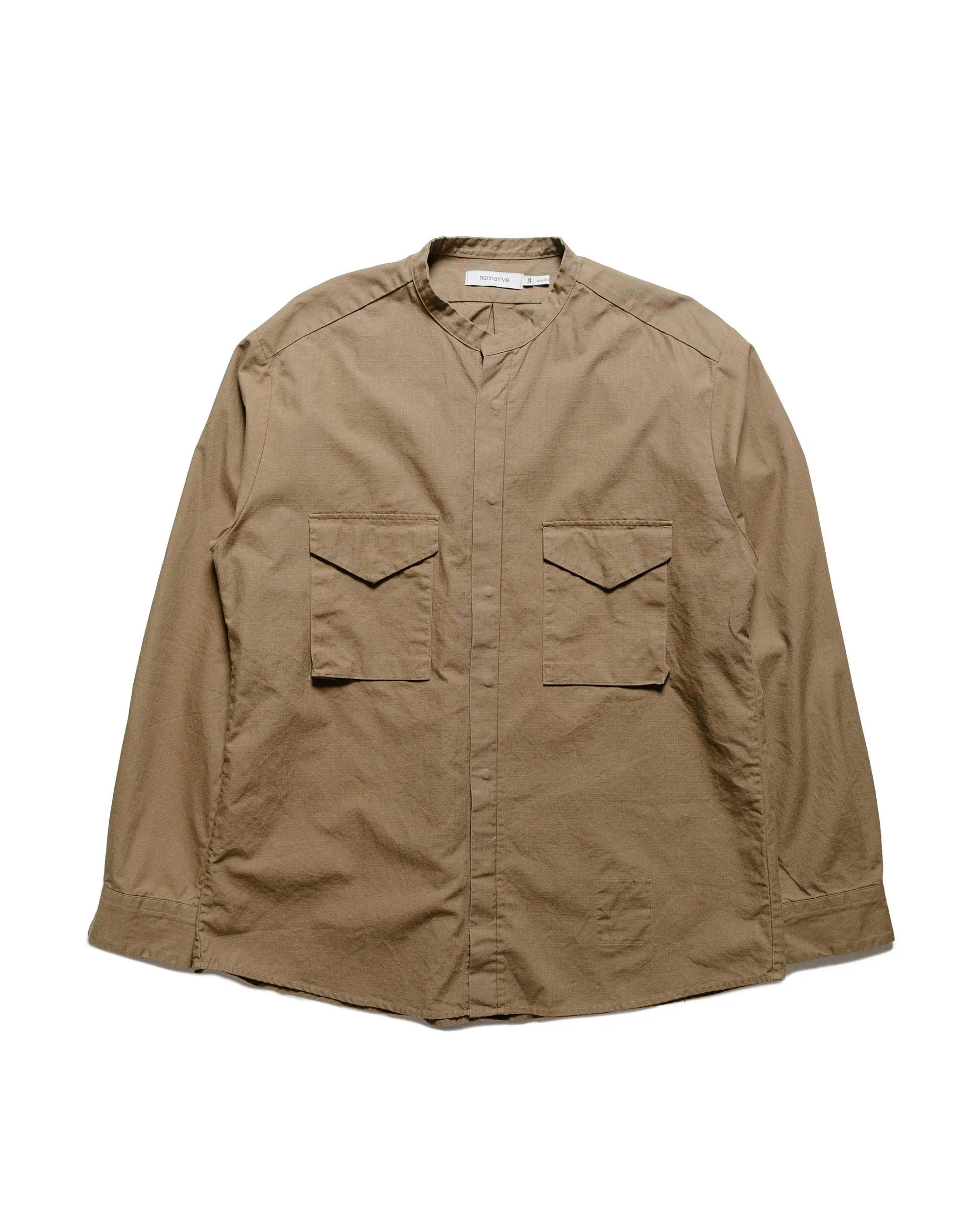 nonnative Trooper L/S Shirt Cotton Ripstop Light Brown sold by Lost & Found