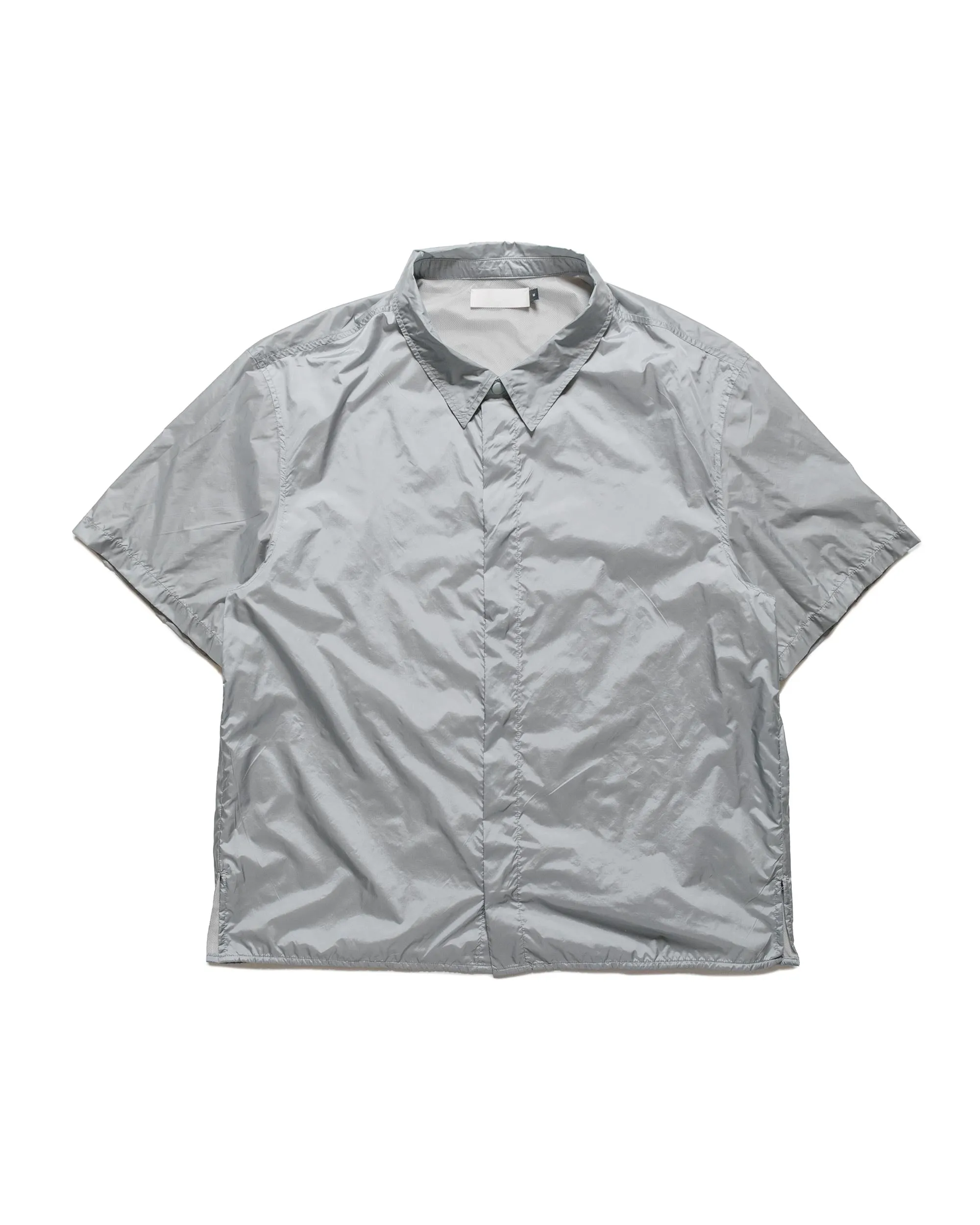 Amomento Nylon Short Sleeve Shirts Blue Grey sold by Lost & Found