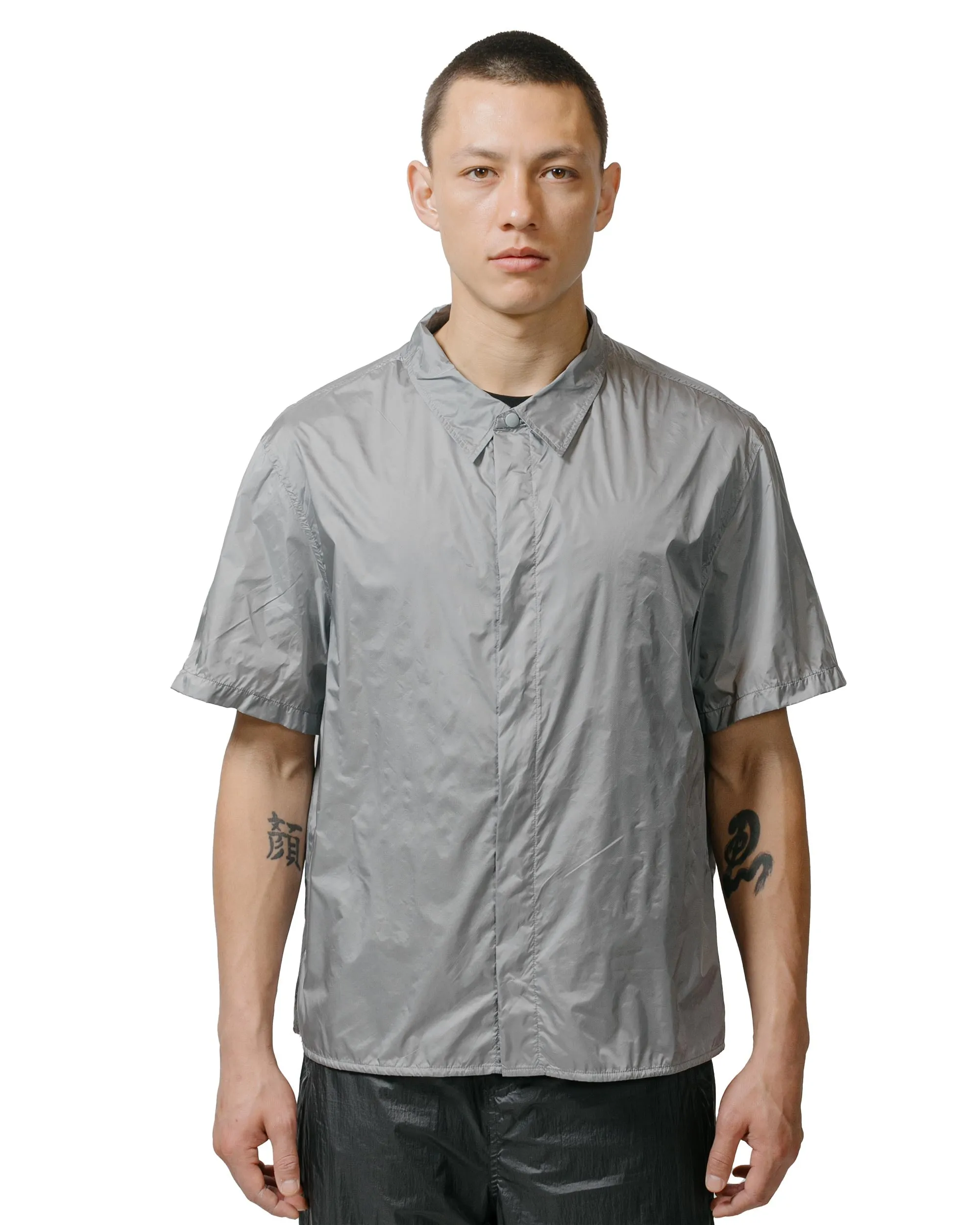 Amomento Nylon Short Sleeve Shirts Blue Grey sold by Lost & Found product image thumbnail 2