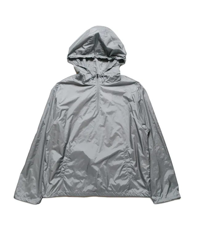 Amomento Glossy Nylon Half Zip-Up Jumper Blue Grey made by Lost & Found