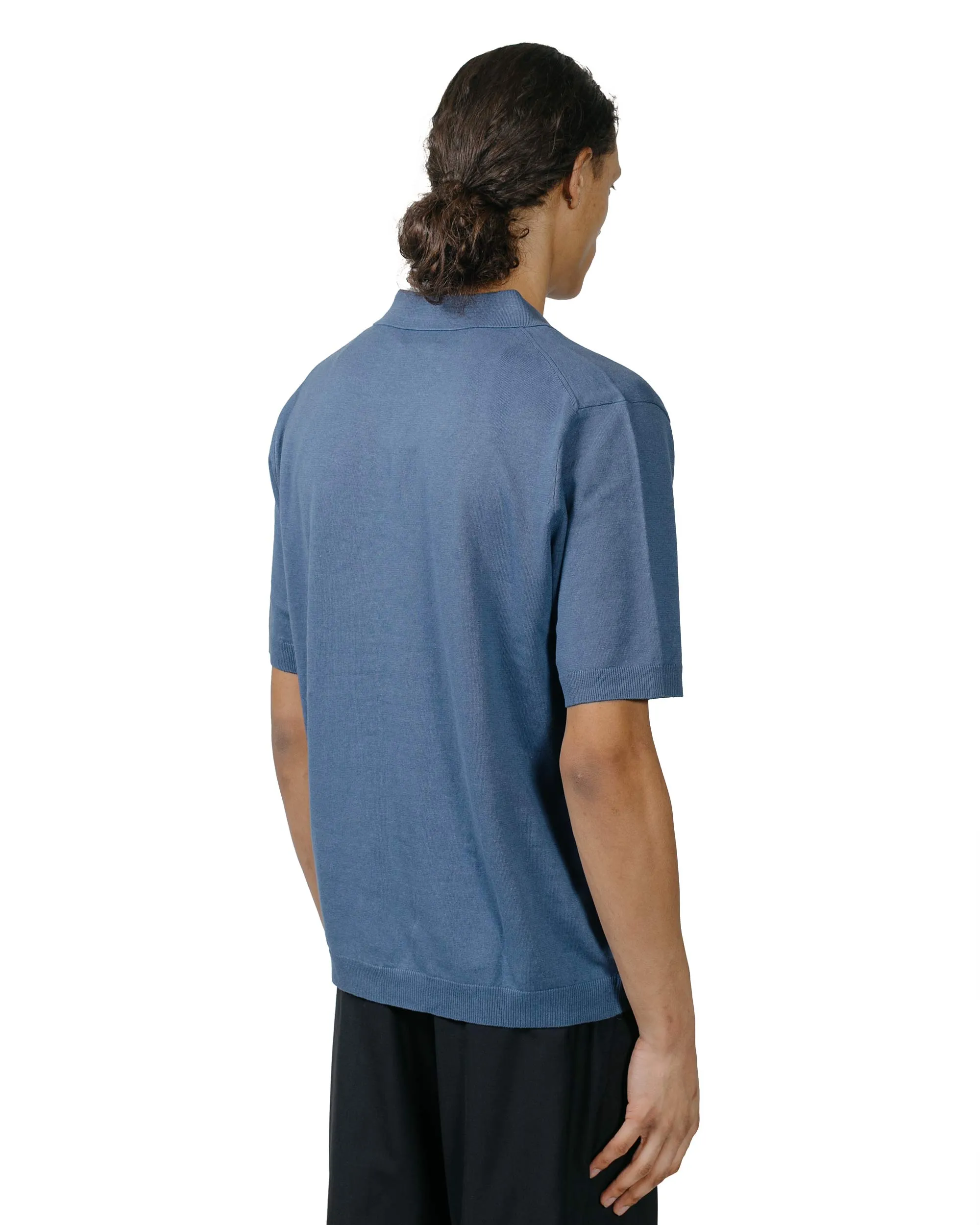 Norse Projects Leif Cotton Linen Polo Calcite Blue sold by Lost & Found product image thumbnail 3