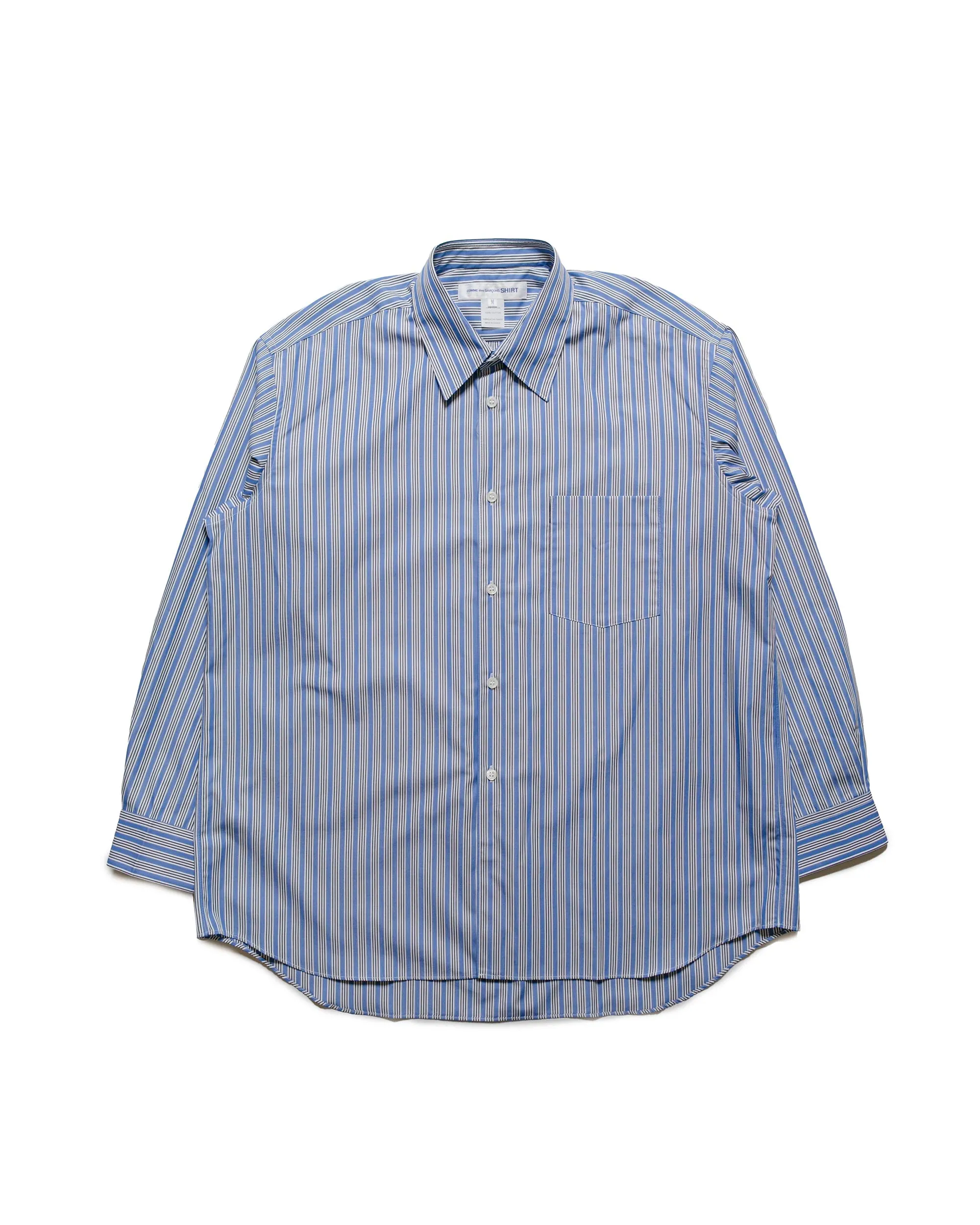 Comme des Garçons SHIRT Wide Classic Big Collar Shirt Stripe 2 sold by Lost & Found