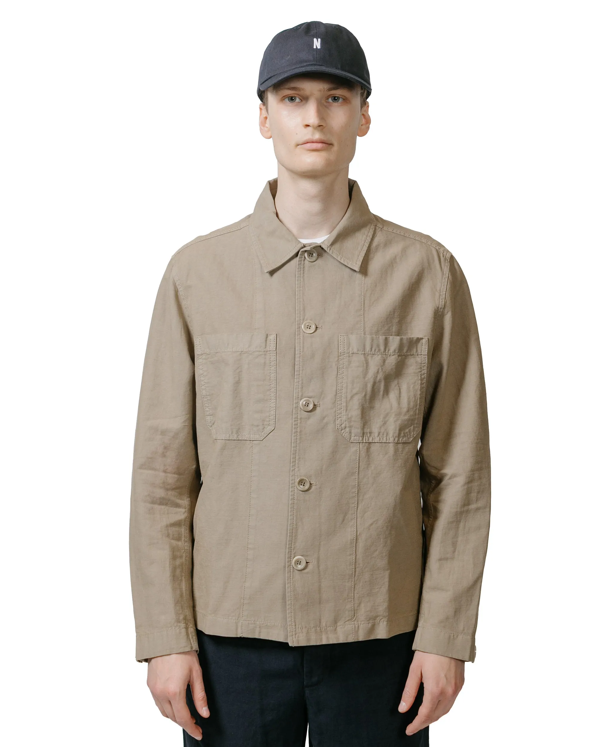 Norse Projects Tyge Cotton Linen Overshirt Clay sold by Lost & Found product image thumbnail 2