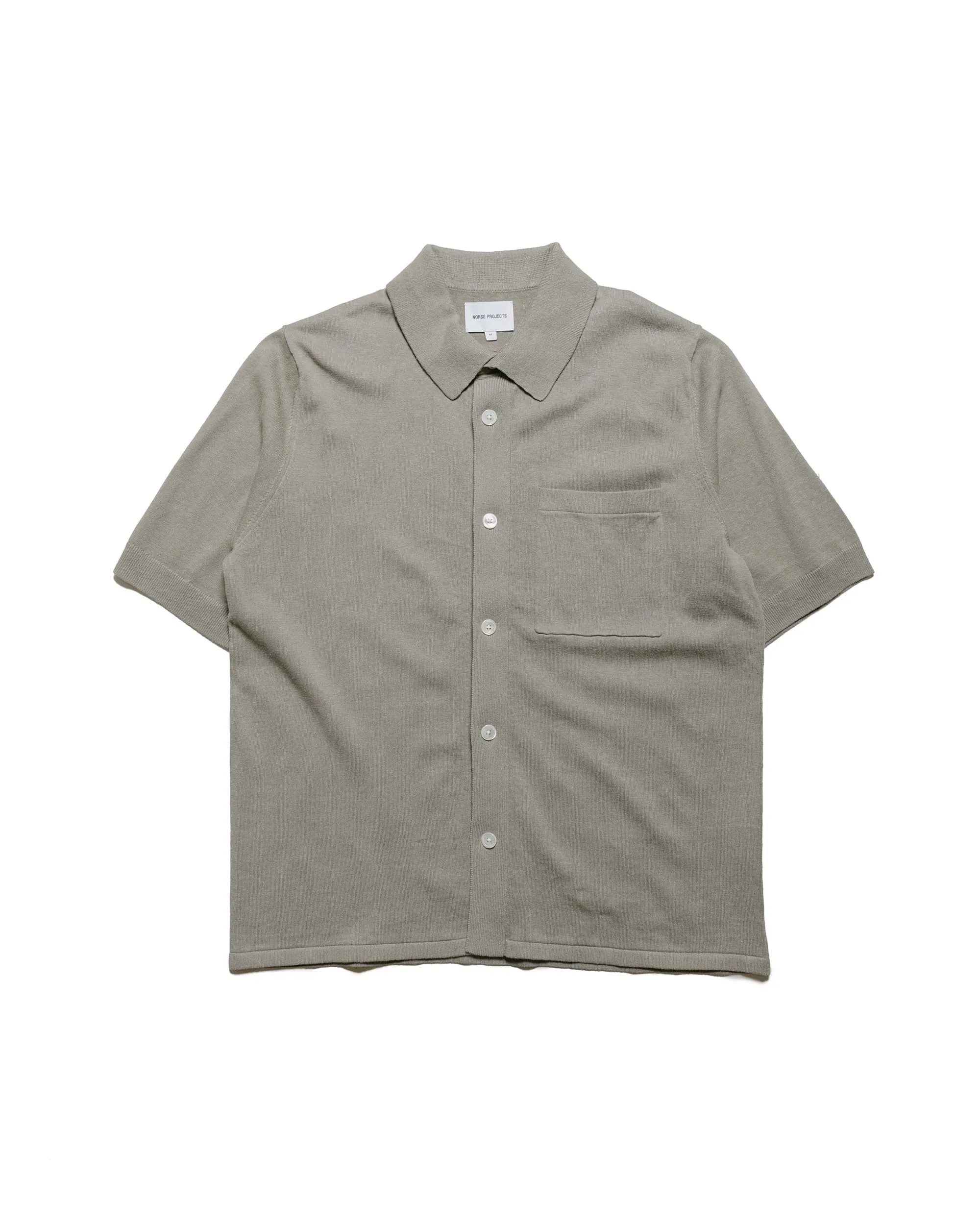 Norse Projects Rollo Cotton Linen SS Shirt Clay sold by Lost & Found
