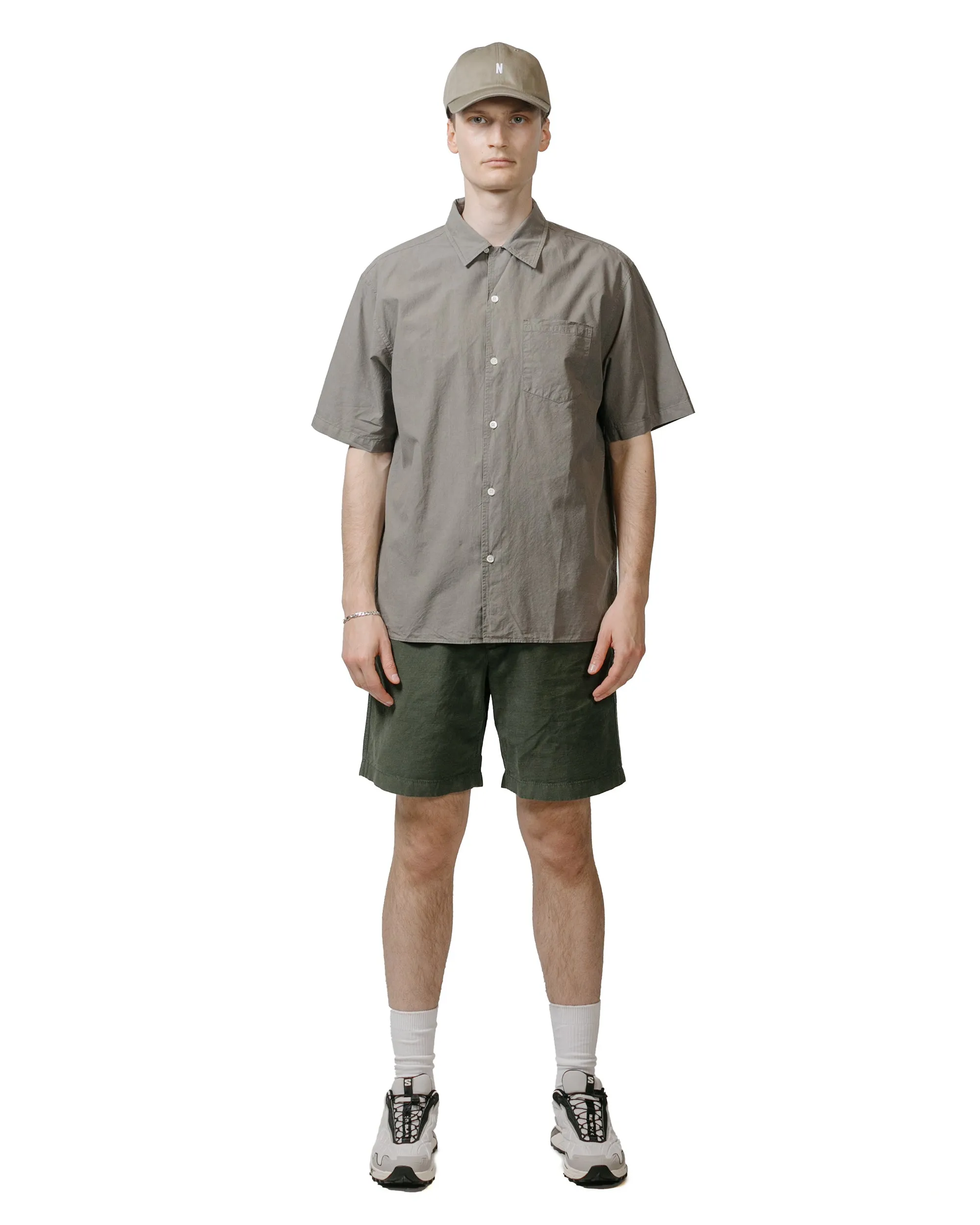 Norse Projects Ezra Relaxed Cotton Linen Short Spruce Green sold by Lost & Found product image thumbnail 4