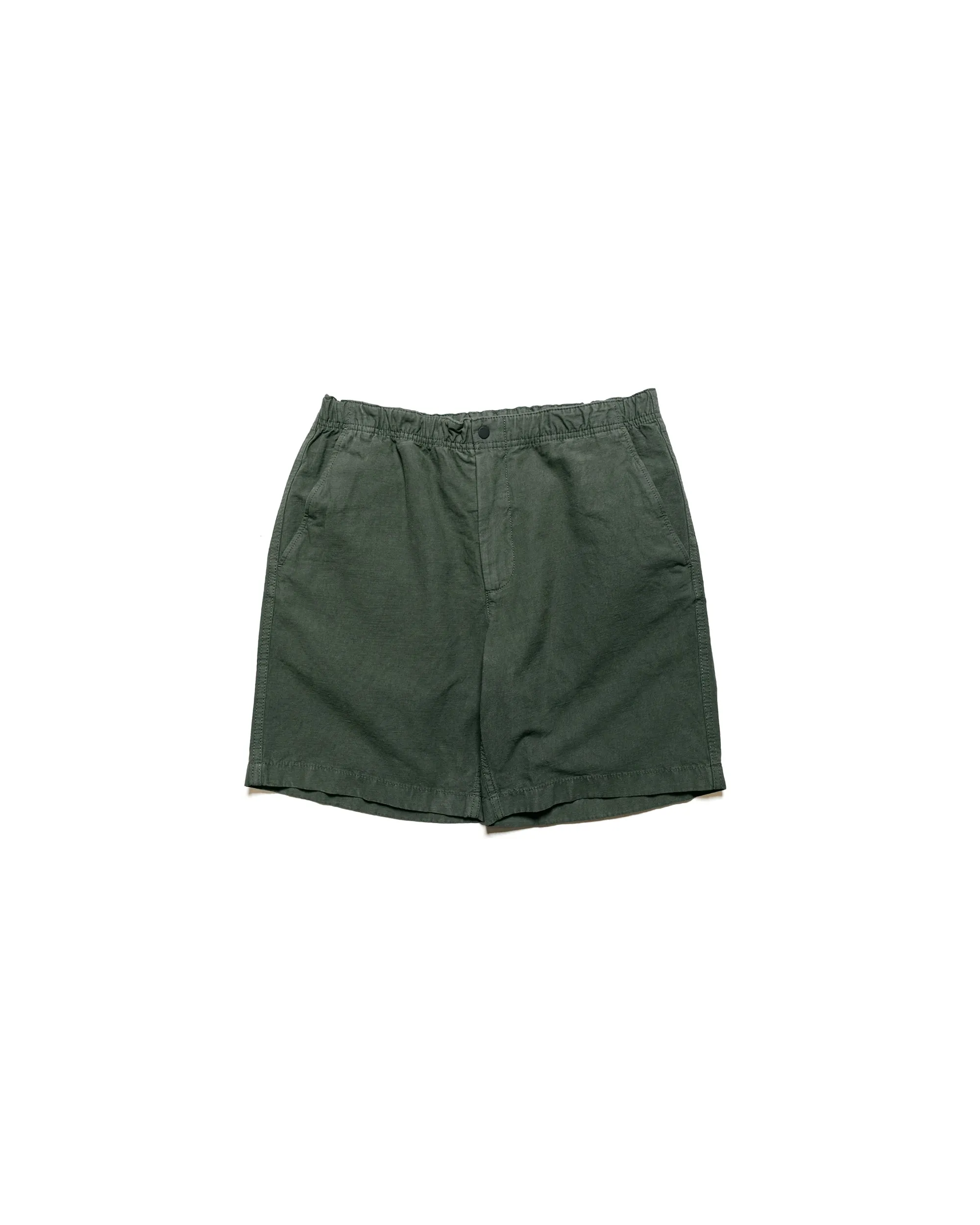 Norse Projects Ezra Relaxed Cotton Linen Short Spruce Green sold by Lost & Found