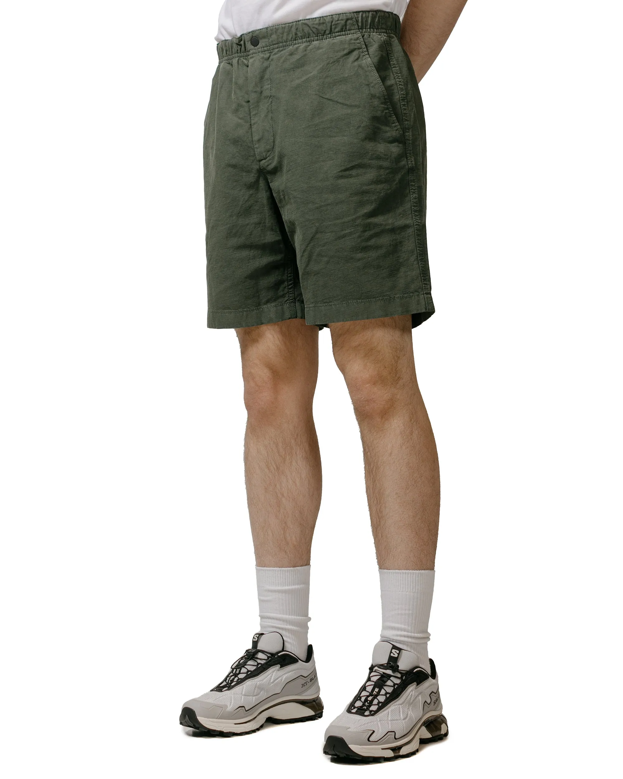 Norse Projects Ezra Relaxed Cotton Linen Short Spruce Green sold by Lost & Found product image thumbnail 2