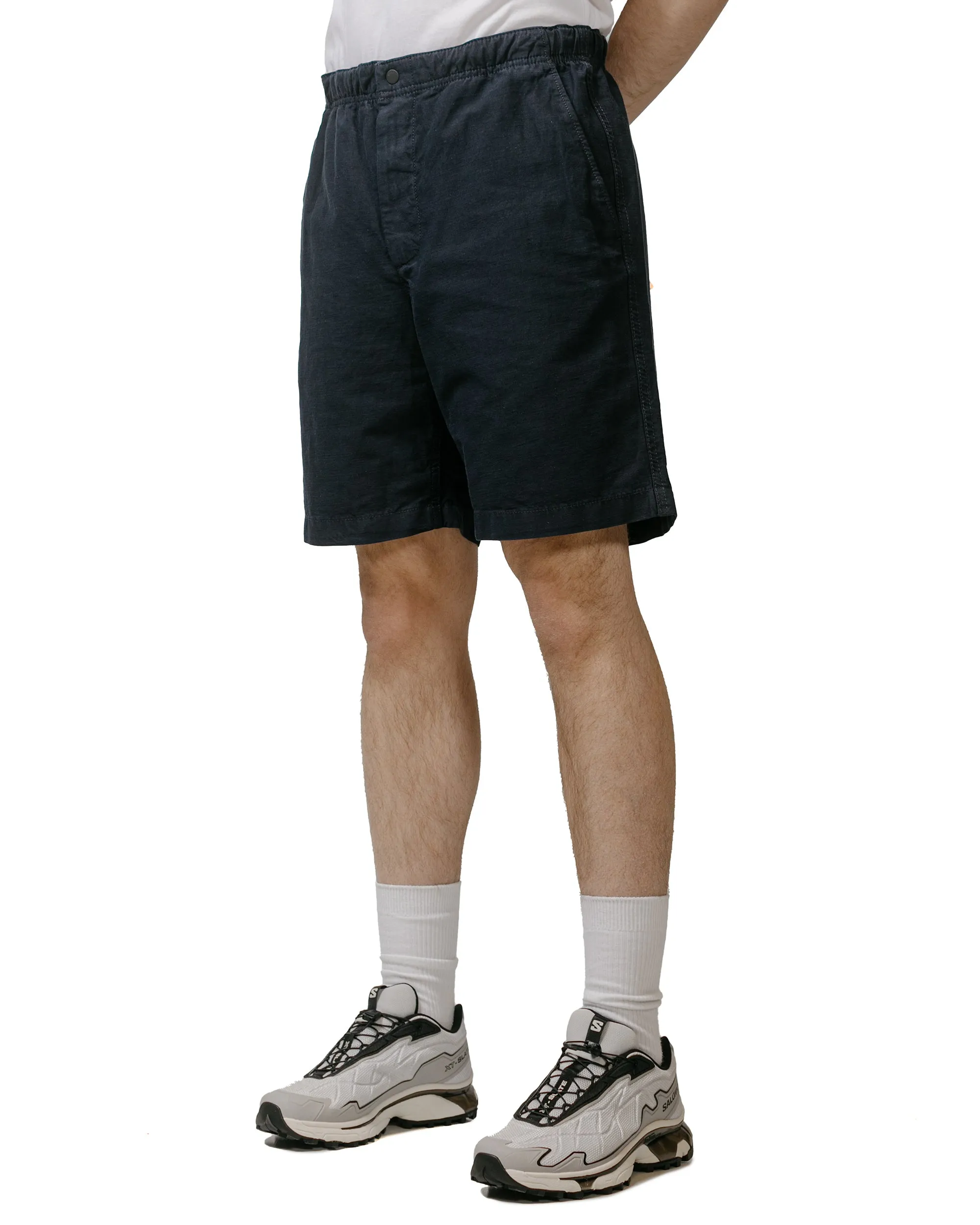 Norse Projects Ezra Relaxed Cotton Linen Short Dark Navy sold by Lost & Found product image thumbnail 2