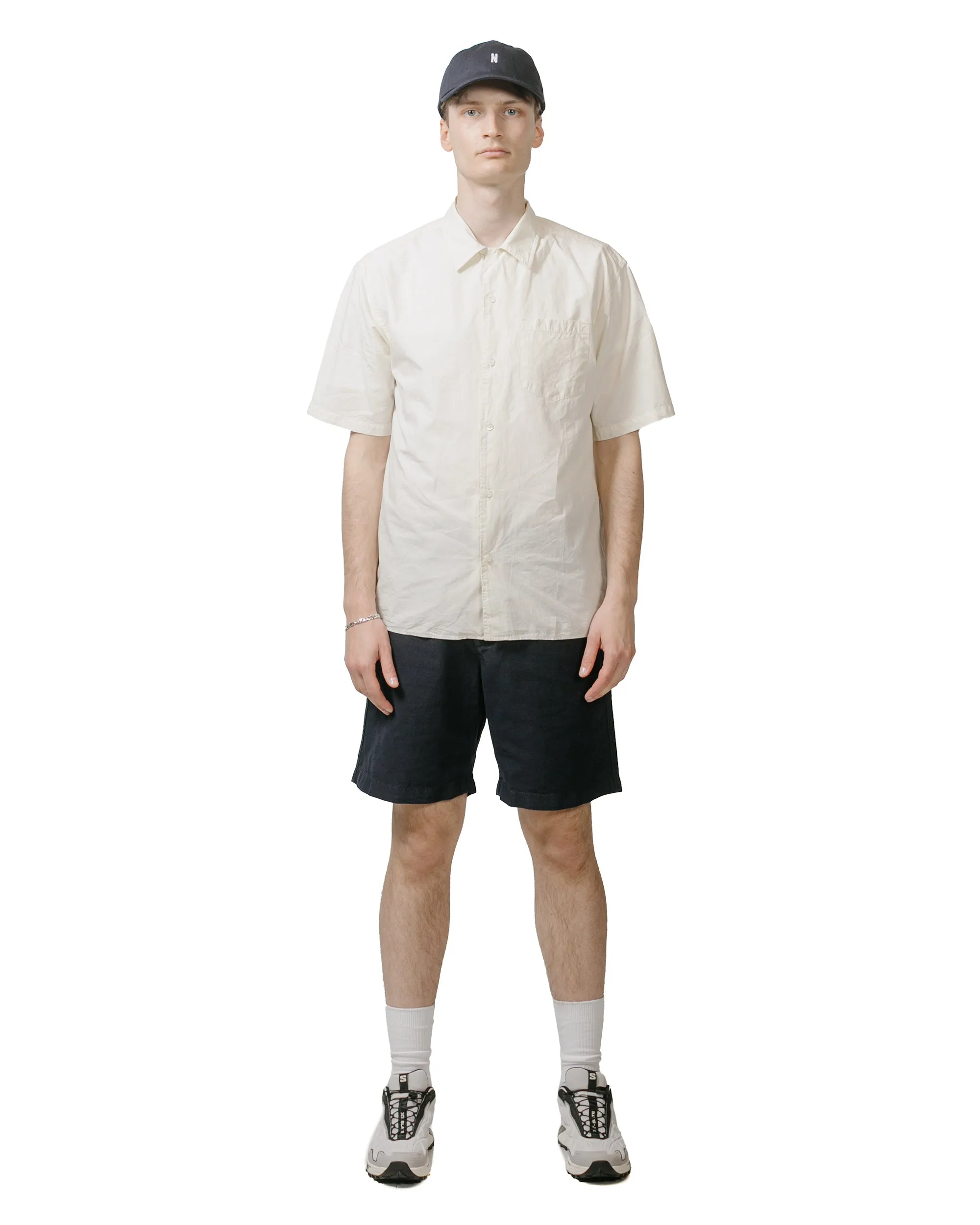 Norse Projects Ezra Relaxed Cotton Linen Short Dark Navy sold by Lost & Found product image thumbnail 4