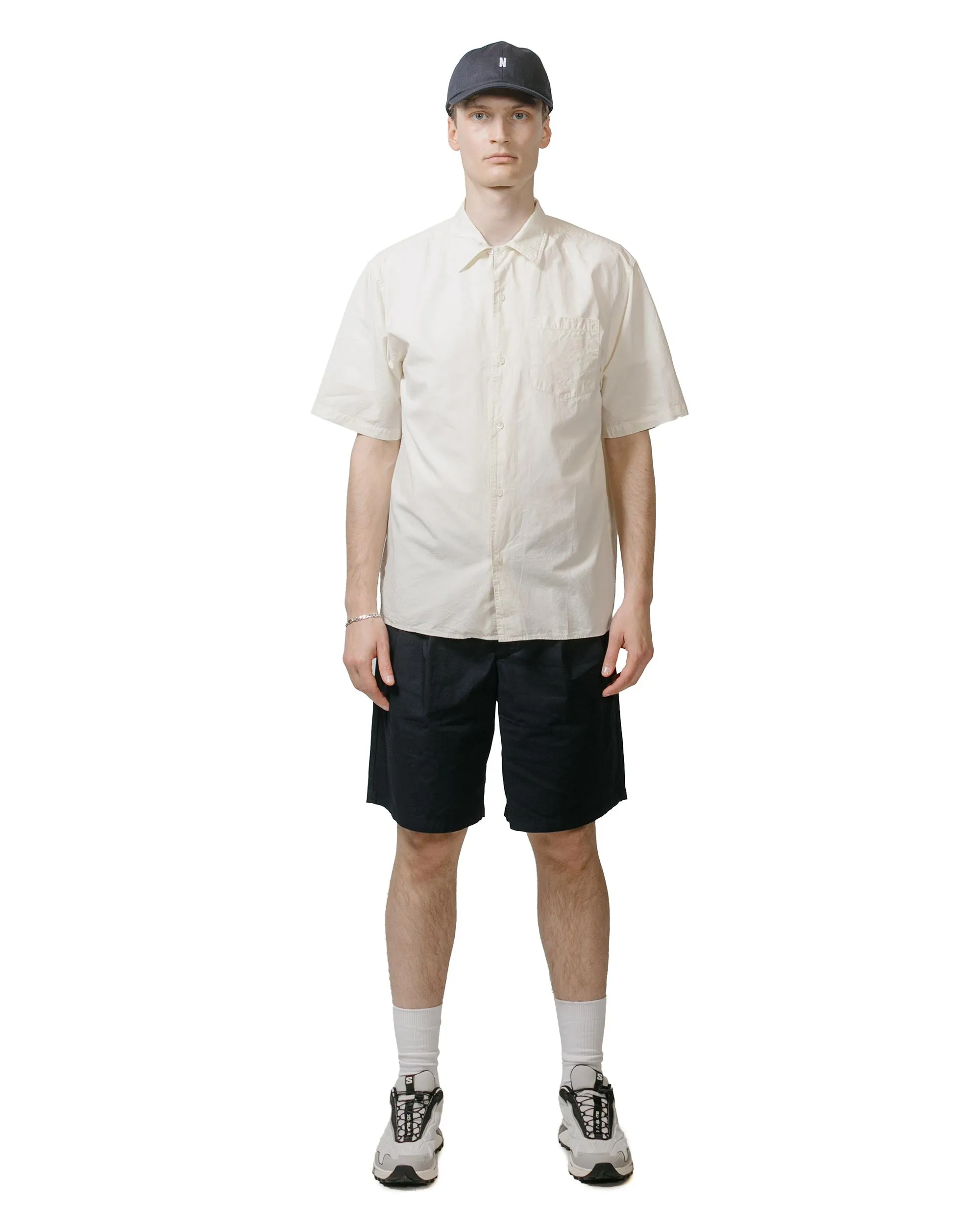 Norse Projects Benn Relaxed Typewriter Pleated Short Dark Navy sold by Lost & Found product image thumbnail 4