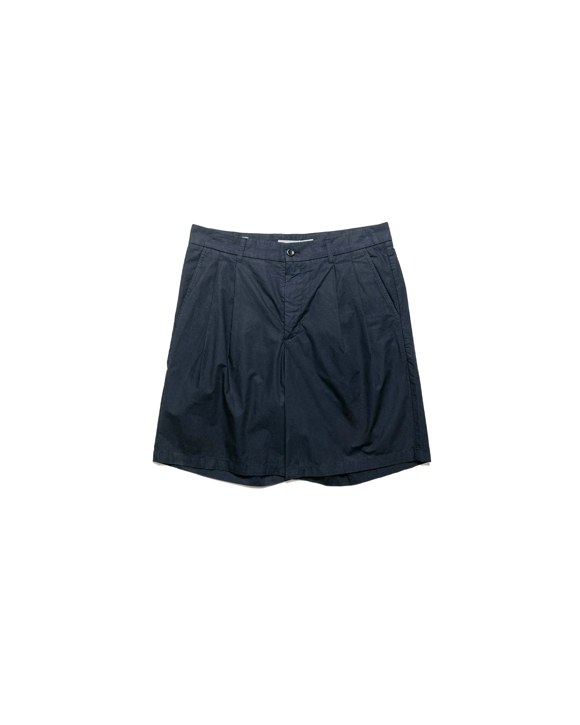 Norse Projects Benn Relaxed Typewriter Pleated Short Dark Navy sold by Lost & Found