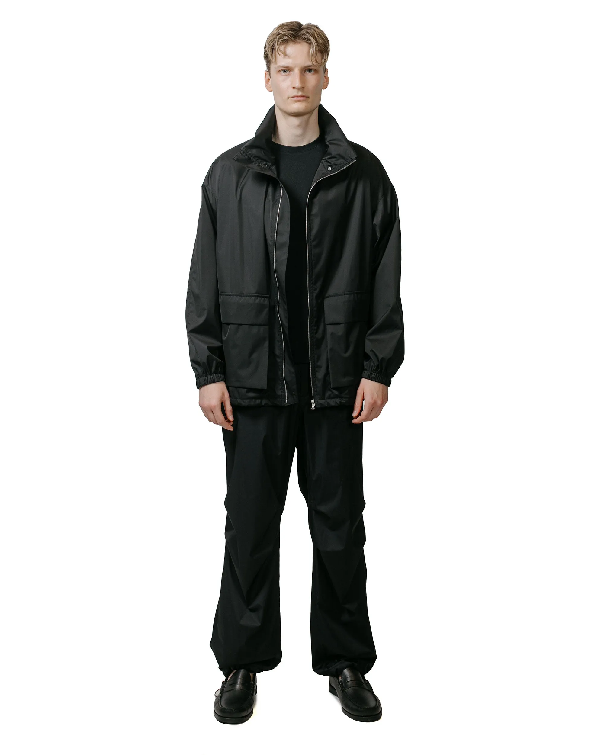 Auralee Hard Twist Polyester Satin Laminate Field Pants Black sold by Lost & Found product image thumbnail 4