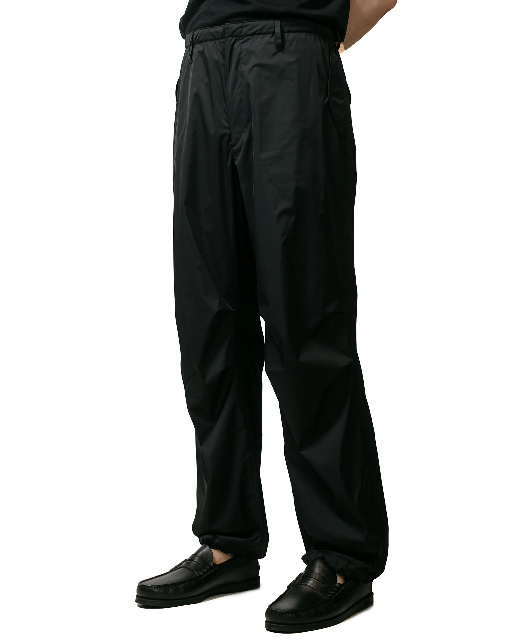 Auralee Hard Twist Polyester Satin Laminate Field Pants Black sold by Lost & Found product image thumbnail 2