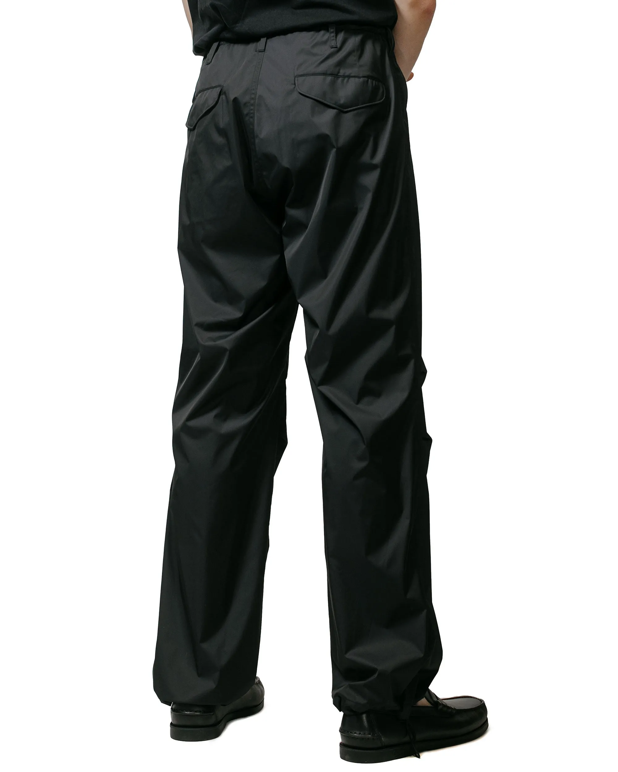 Auralee Hard Twist Polyester Satin Laminate Field Pants Black sold by Lost & Found product image thumbnail 3