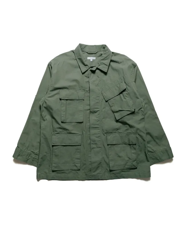 Engineered Garments BDU Jacket Olive Cotton Ripstop sold by Lost & Found