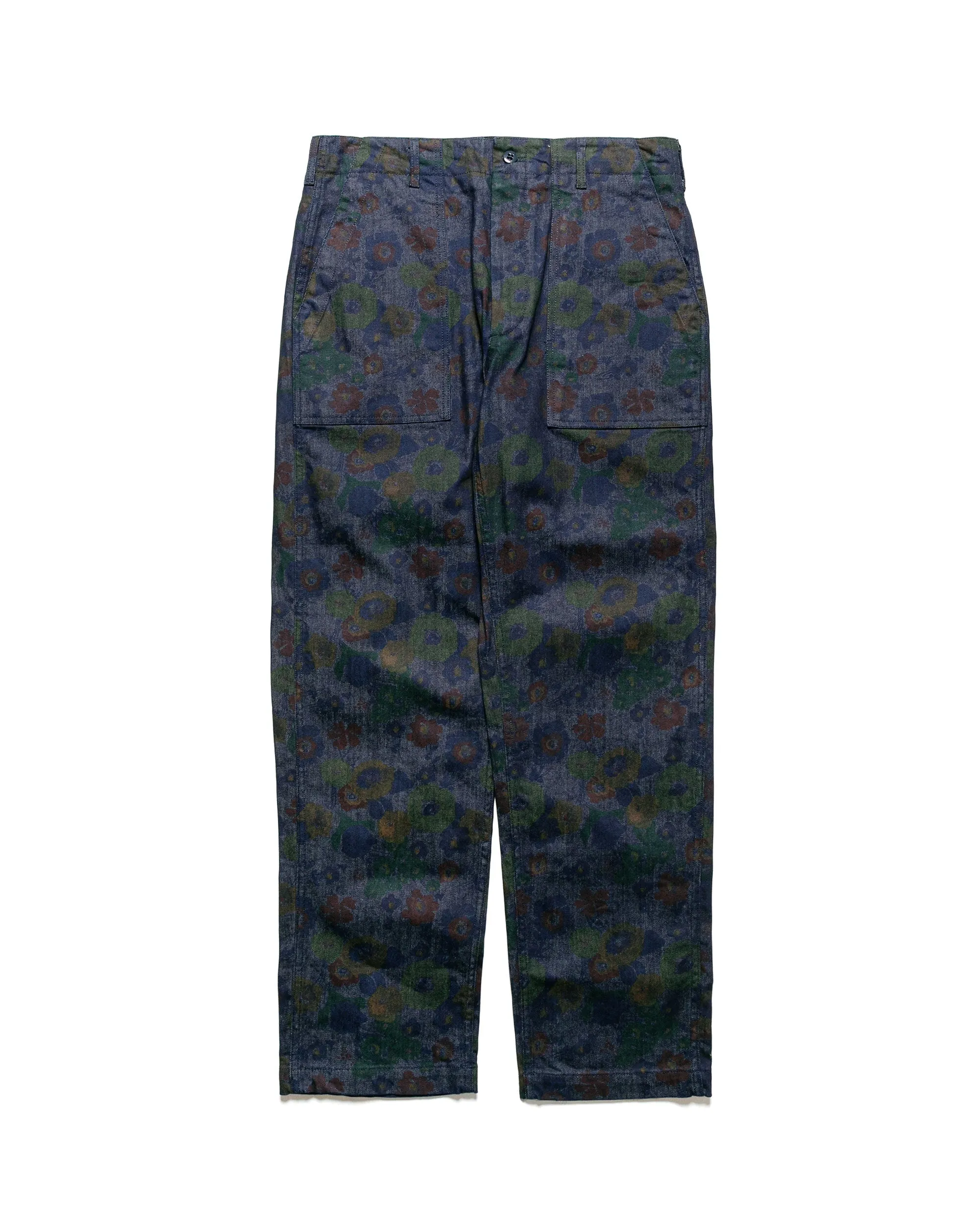 Engineered Garments Fatigue Pant Indigo Floral Print Denim sold by Lost & Found