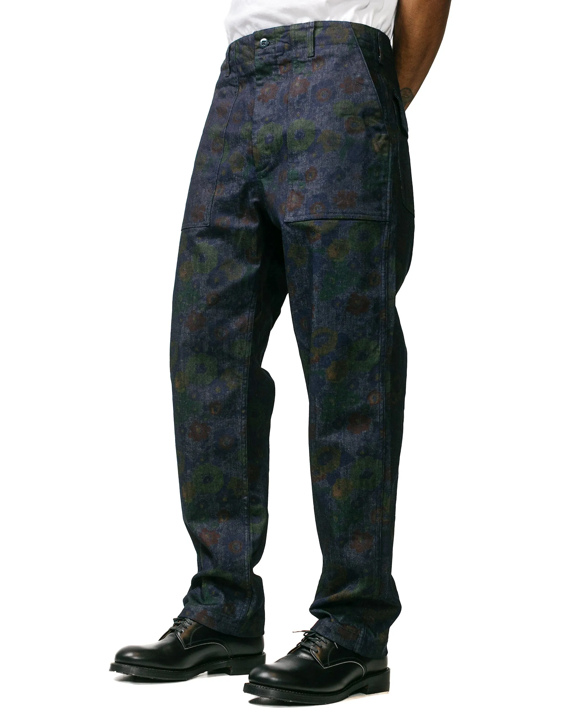 Engineered Garments Fatigue Pant Indigo Floral Print Denim sold by Lost & Found product image thumbnail 2
