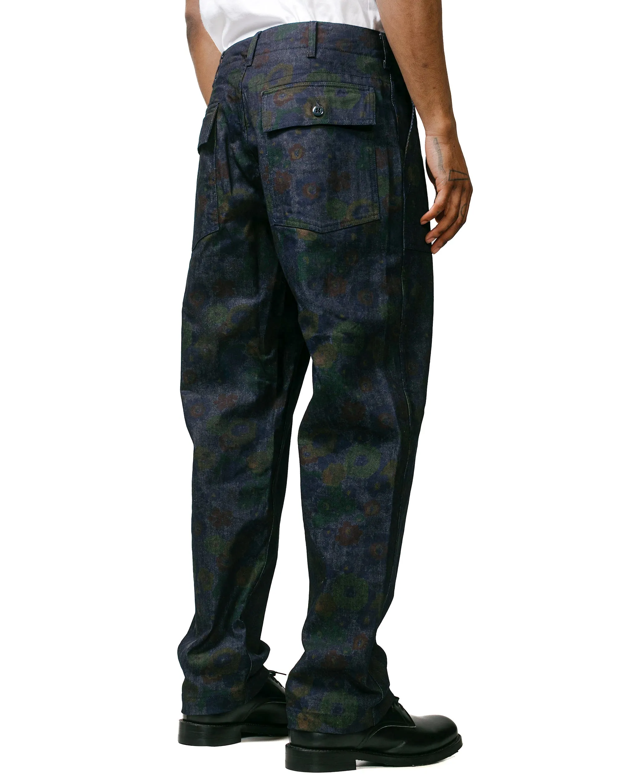 Engineered Garments Fatigue Pant Indigo Floral Print Denim sold by Lost & Found product image thumbnail 3
