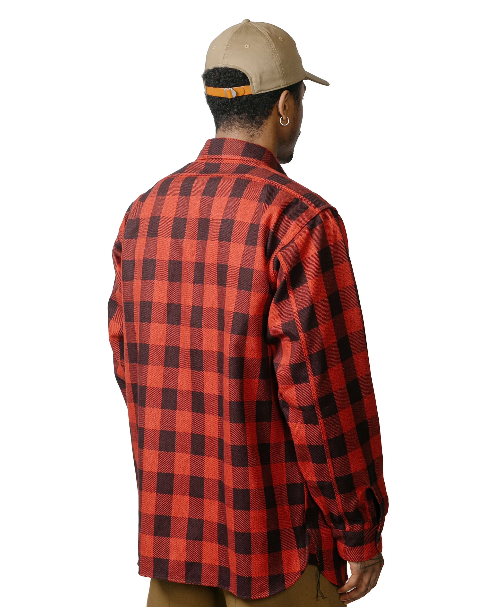 The Real McCoy's MS23104 8HU Twisted-Yarn Buffalo Check Flannel Shirt Red/Black sold by Lost & Found product image thumbnail 3