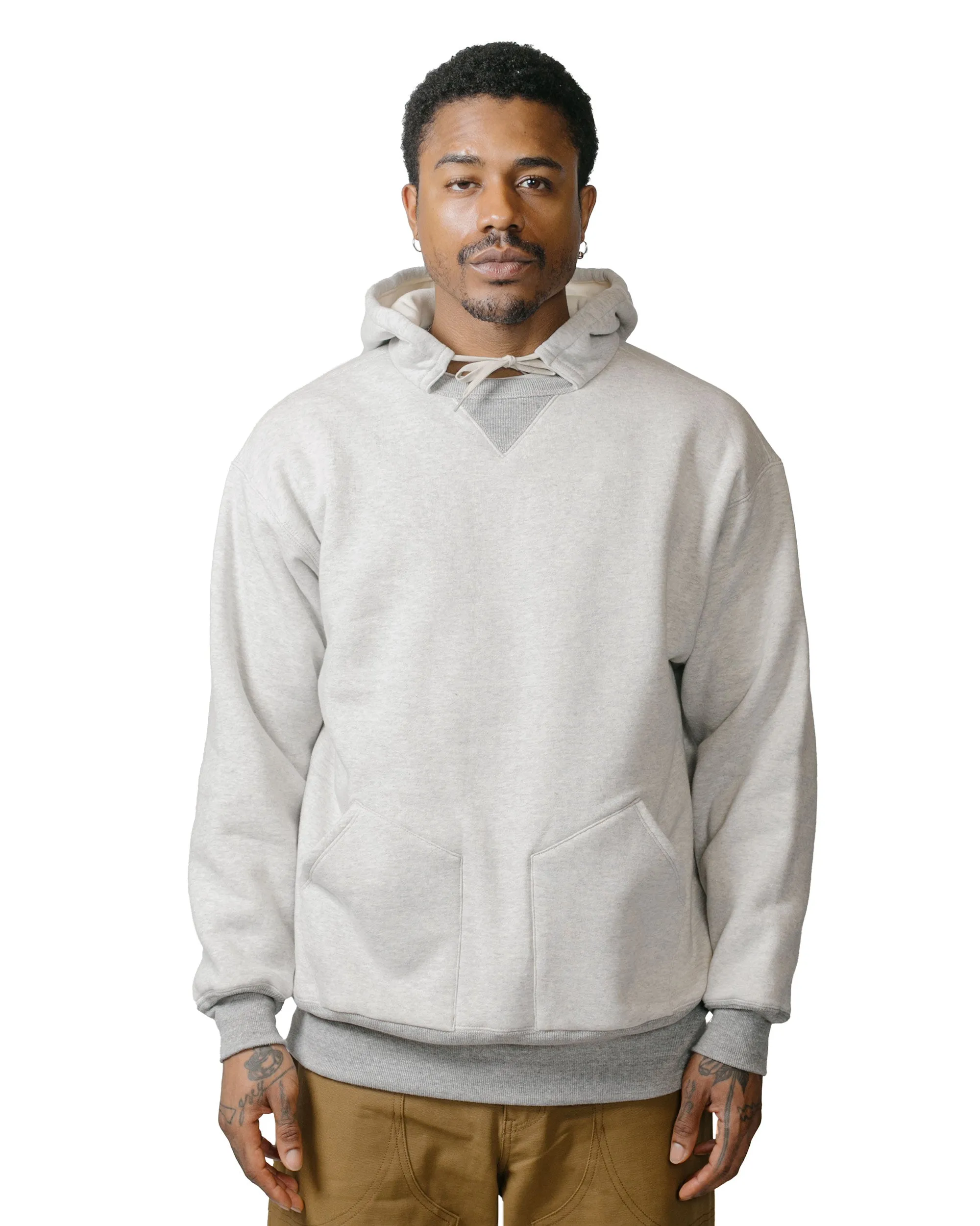The Real McCoy's MC23116 Double-Face Hooded Sweatshirt Grey sold by Lost & Found product image thumbnail 2