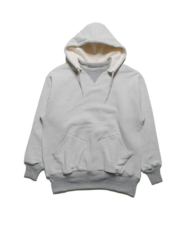 The Real McCoy's MC23116 Double-Face Hooded Sweatshirt Grey sold by Lost & Found