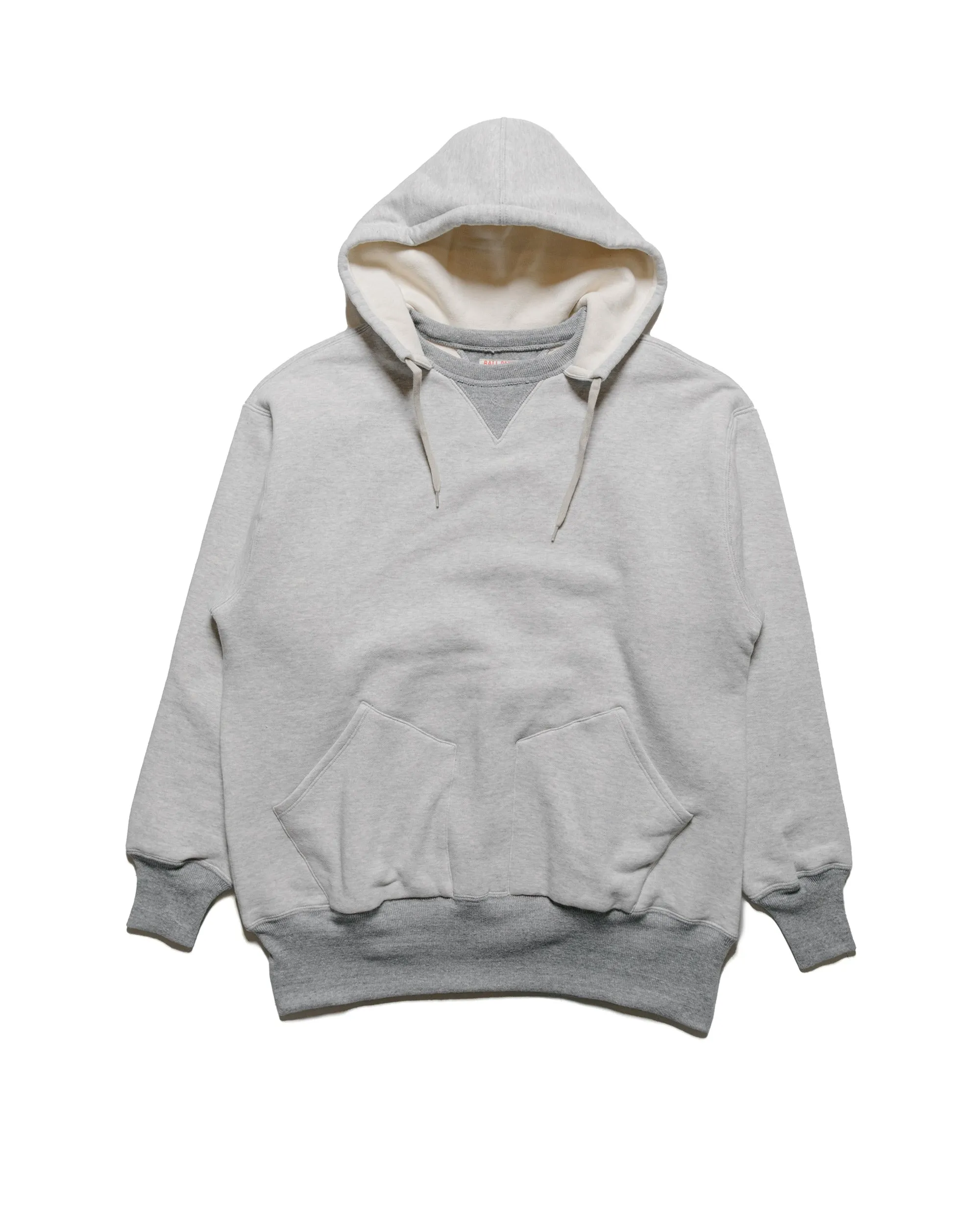 The Real McCoy's MC23116 Double-Face Hooded Sweatshirt Grey sold by Lost & Found
