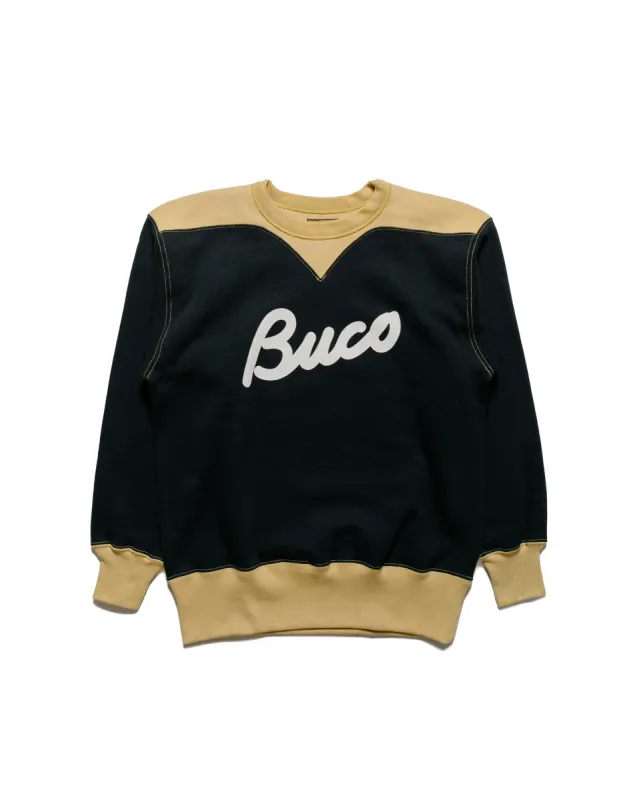 The Real McCoy's BC23105 Buco Two-Tone Sweatshirt / Buco Black/Corn sold by Lost & Found