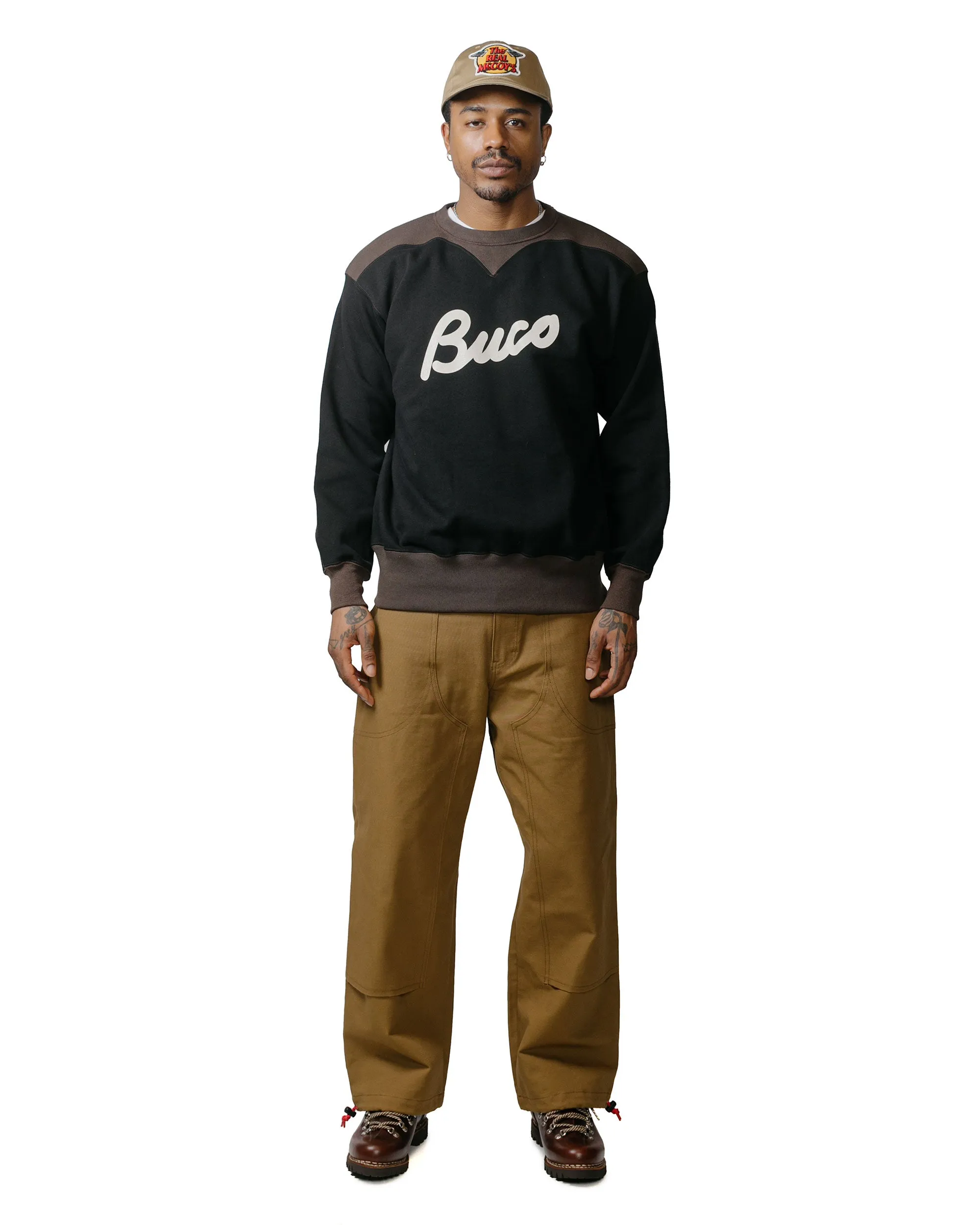 The Real McCoy's BC23105 Buco Two-Tone Sweatshirt / Buco Black/Grey sold by Lost & Found product image thumbnail 4