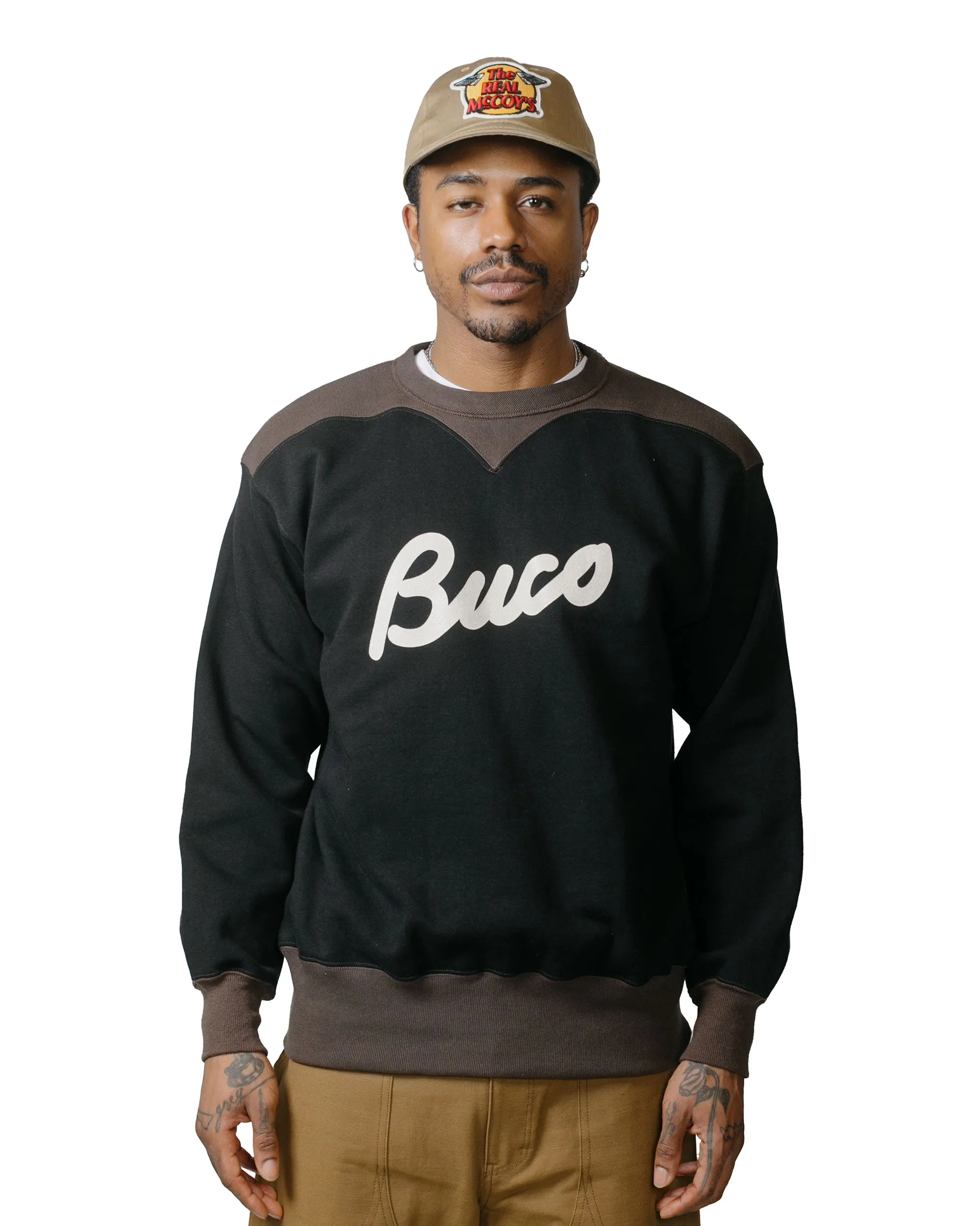 The Real McCoy's BC23105 Buco Two-Tone Sweatshirt / Buco Black/Grey sold by Lost & Found product image thumbnail 2