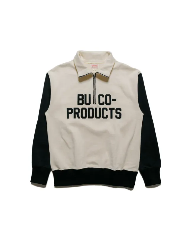 The Real McCoy's BC23104 Buco Half-Zip Motorcycle Jersey / Buco-Product White/Black sold by Lost & Found