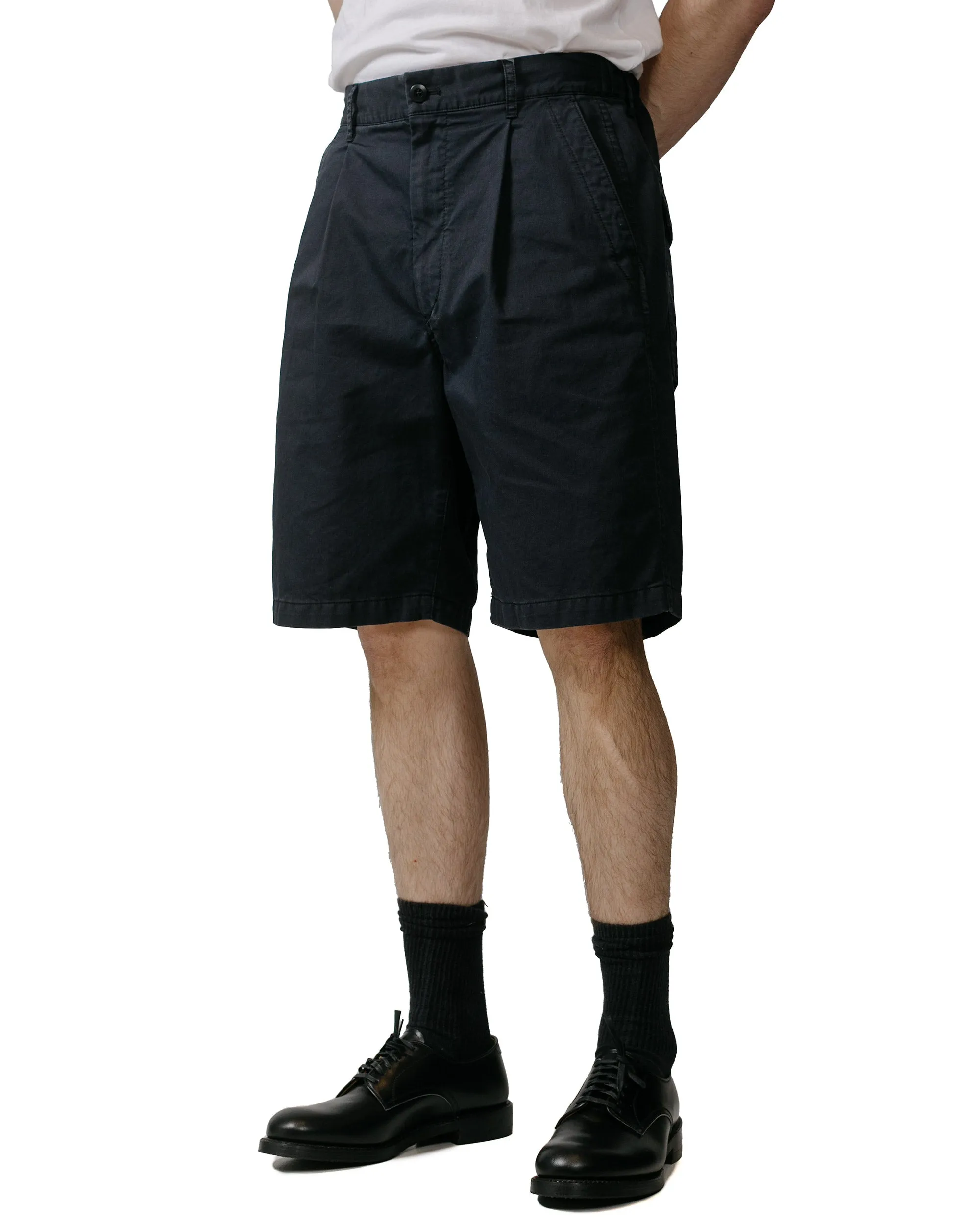 Sage de Cret Cotton Broken Twill Wide Pleated Shorts Black sold by Lost & Found product image thumbnail 2