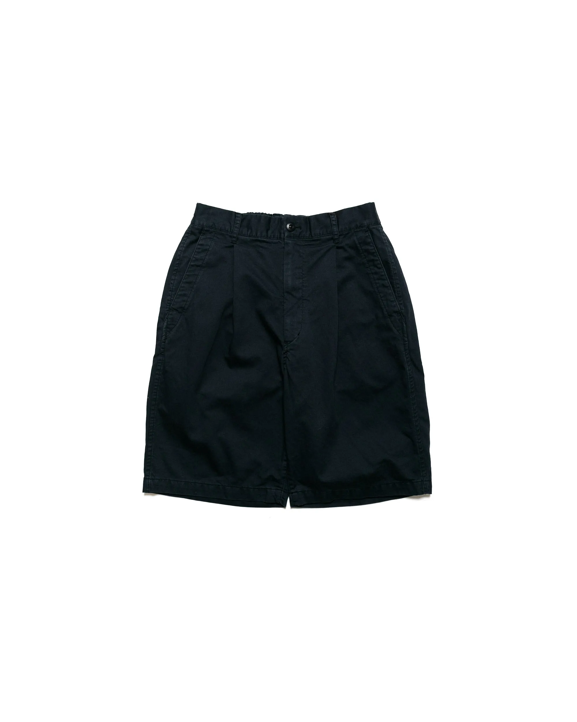 Sage de Cret Cotton Broken Twill Wide Pleated Shorts Black sold by Lost & Found
