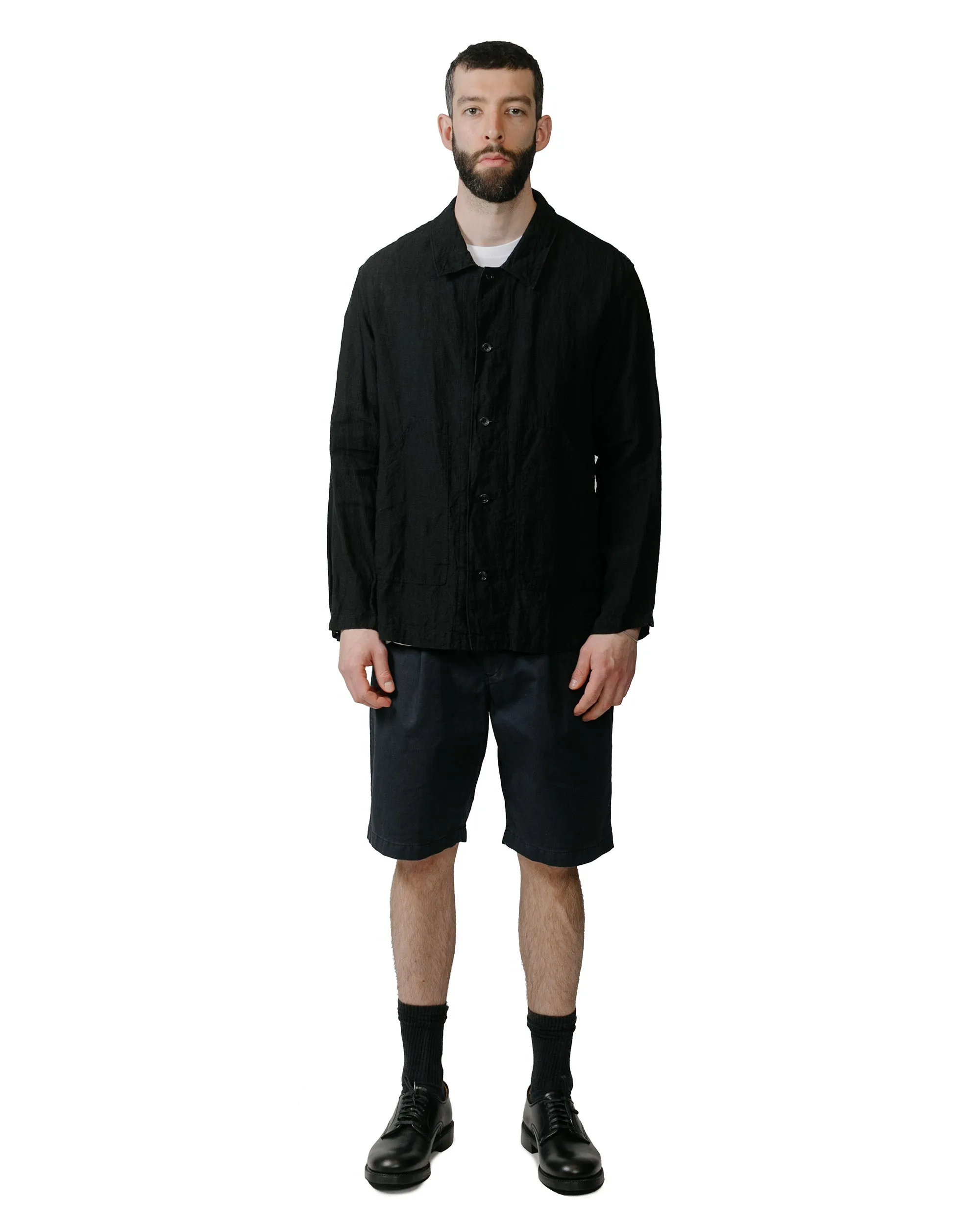 Sage de Cret Cotton Broken Twill Wide Pleated Shorts Black sold by Lost & Found product image thumbnail 4