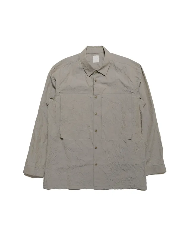 Sage de Cret Cotton Typewriter Work Shirt Grey sold by Lost & Found